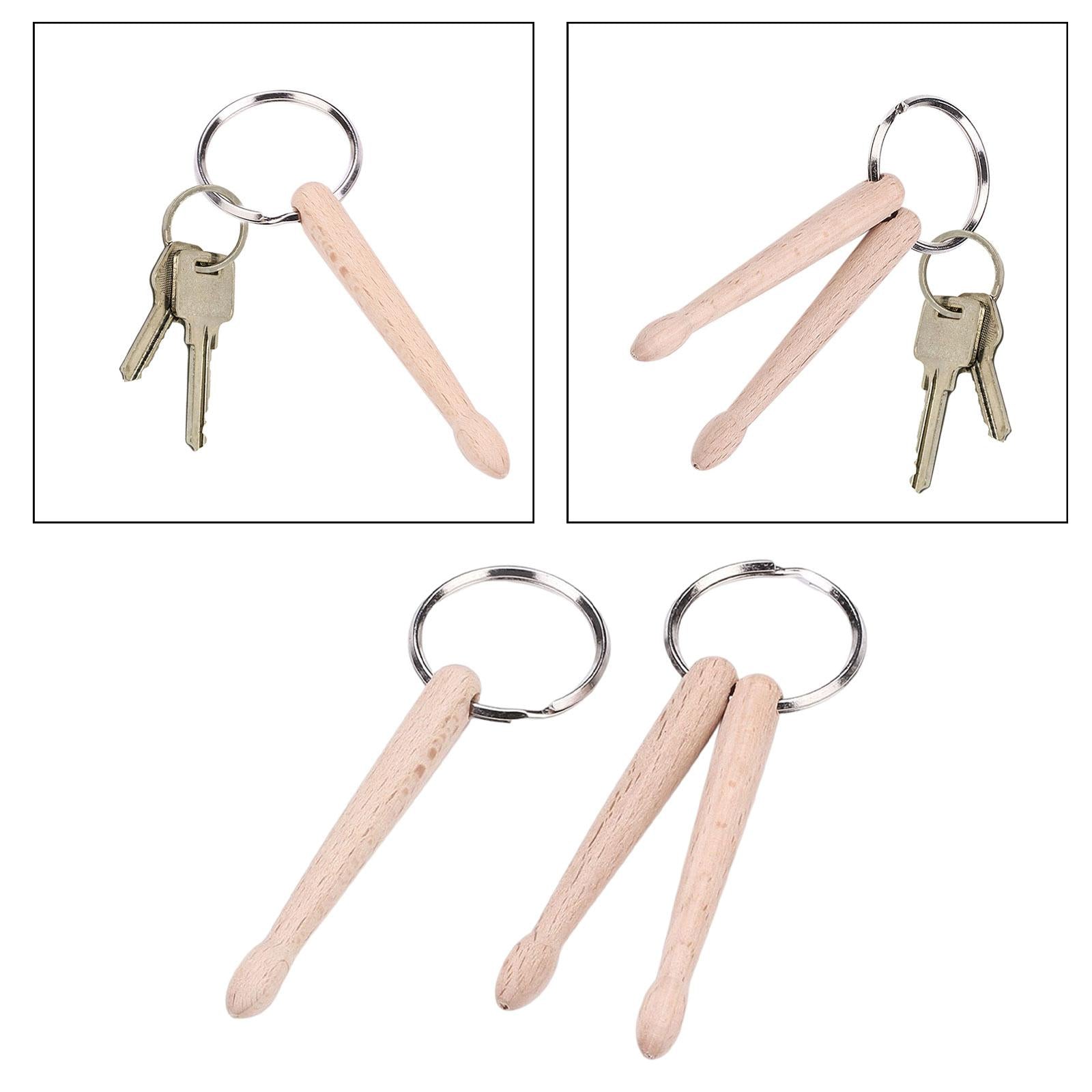 Drumstick Percussion Keyring Wood Portable for Thanksgiving Gift Graduation 1 drum rod