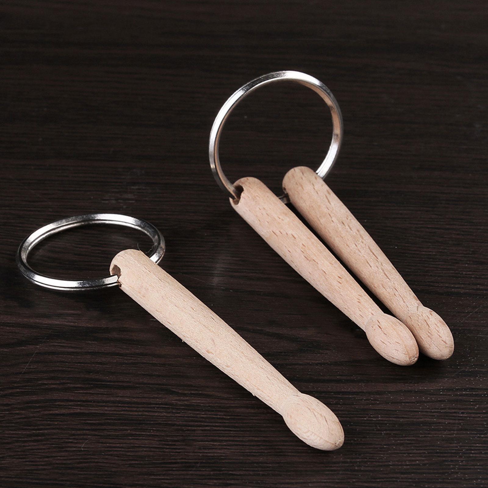 Drumstick Percussion Keyring Wood Portable for Thanksgiving Gift Graduation 1 drum rod