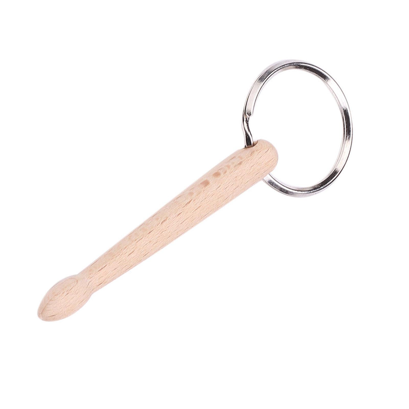 Drumstick Percussion Keyring Wood Portable for Thanksgiving Gift Graduation 1 drum rod