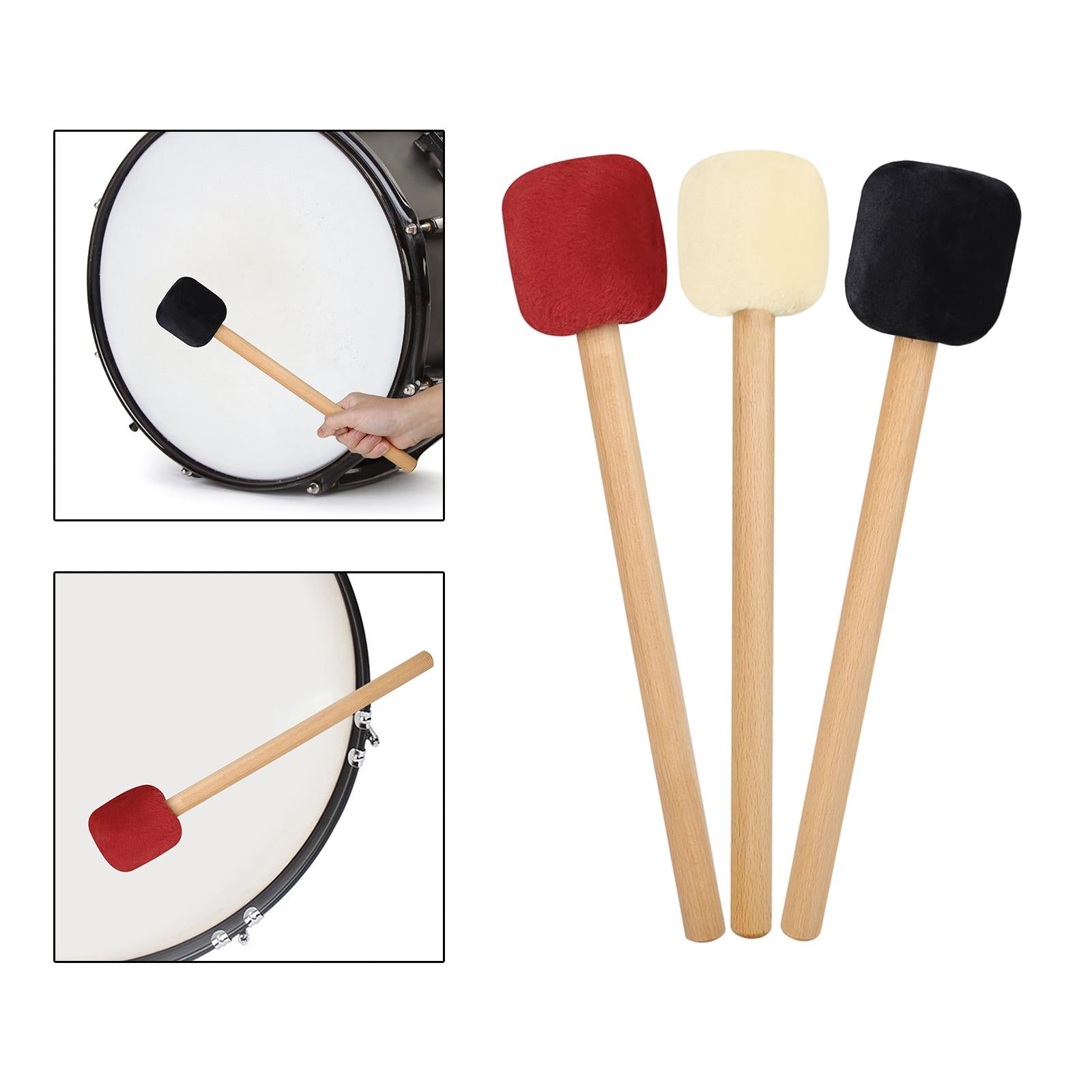 Percussion Sticks Musical Instrument Accessories for Lotus Drums Beginners black