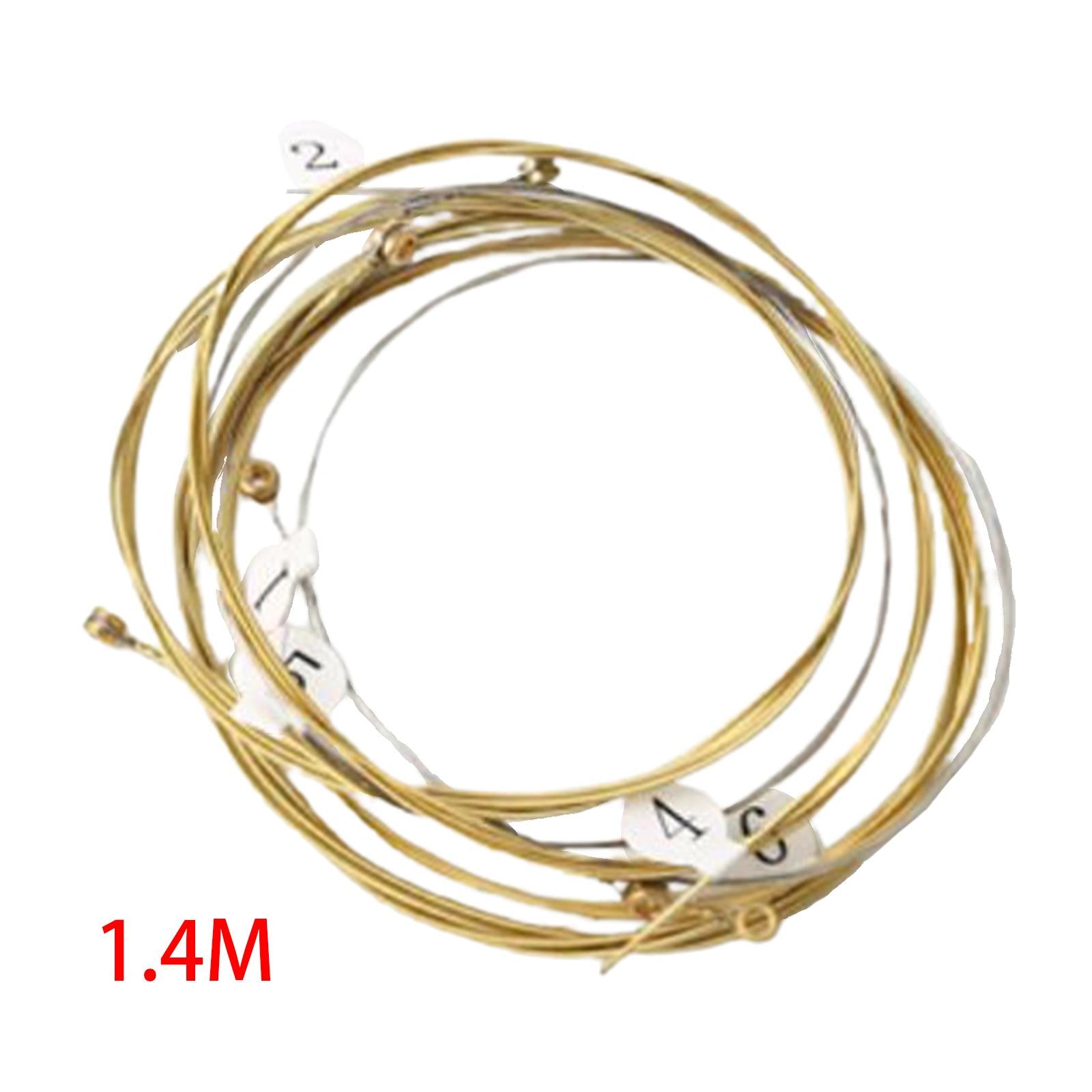 6x Professional Acoustic Guitar Strings Replacement Parts for Folk Guitar