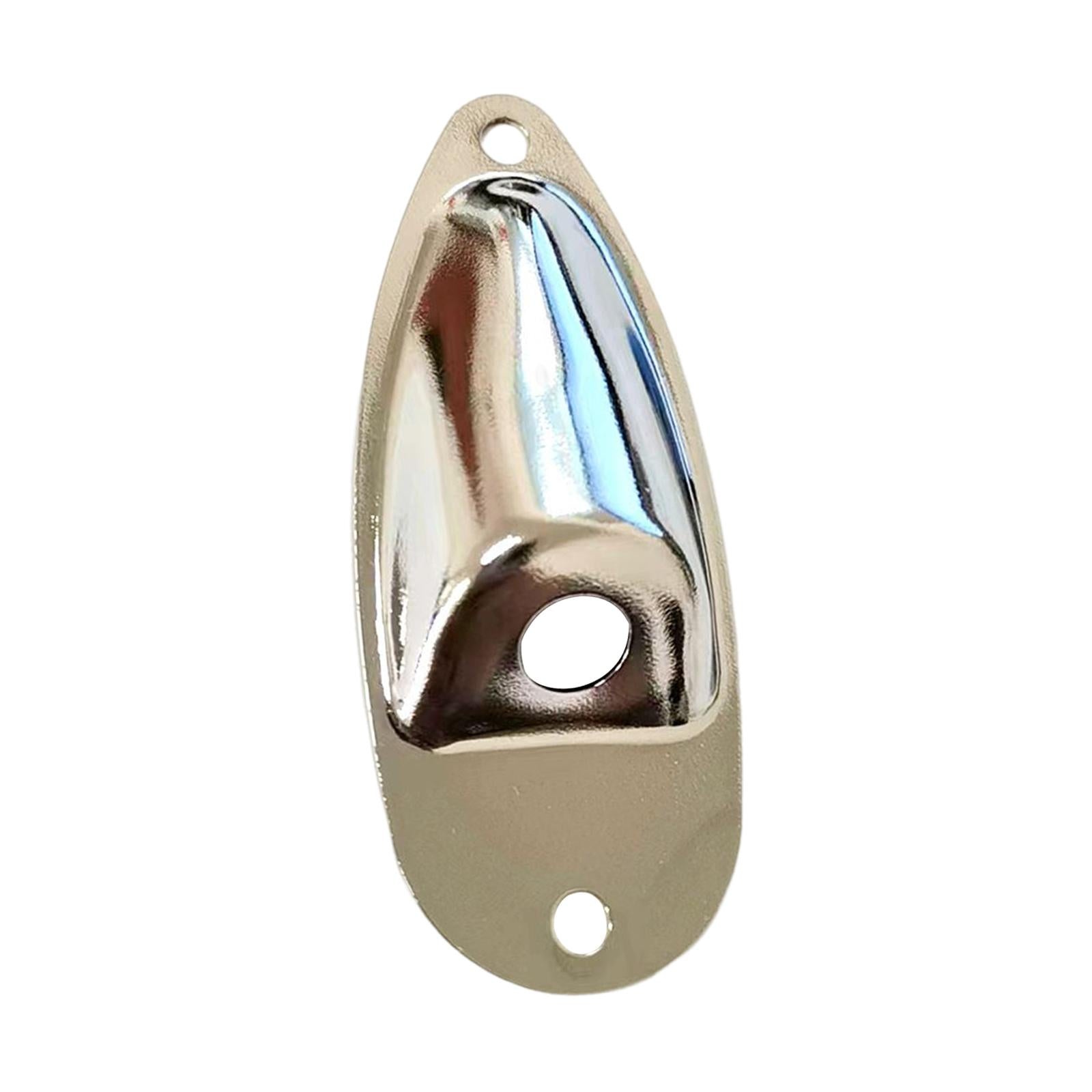 Socket Plate Thick Metal Boat Style Guitar Input Jack for Accessory Parts
