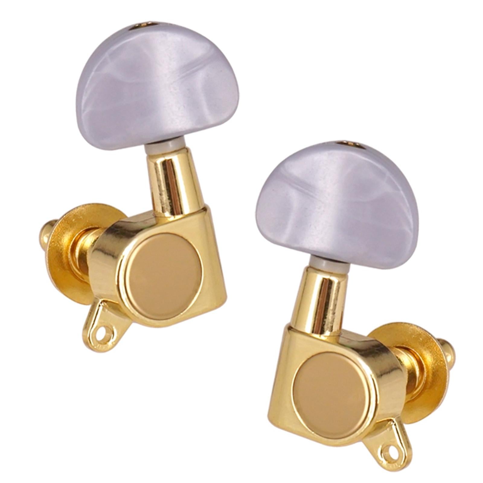6 Pieces Locking Guitar String Tuning Pegs for Electric Folk Guitars Guitars 2L 4R Aureate
