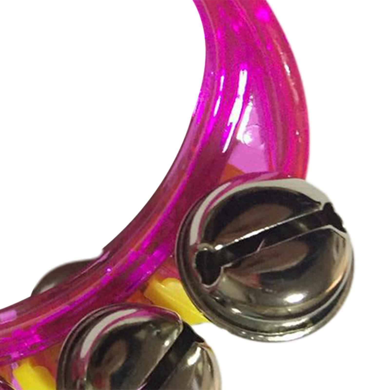 Mini Percussion Tambourines Shaking Rattle for Family Kids Kindergarten Pink