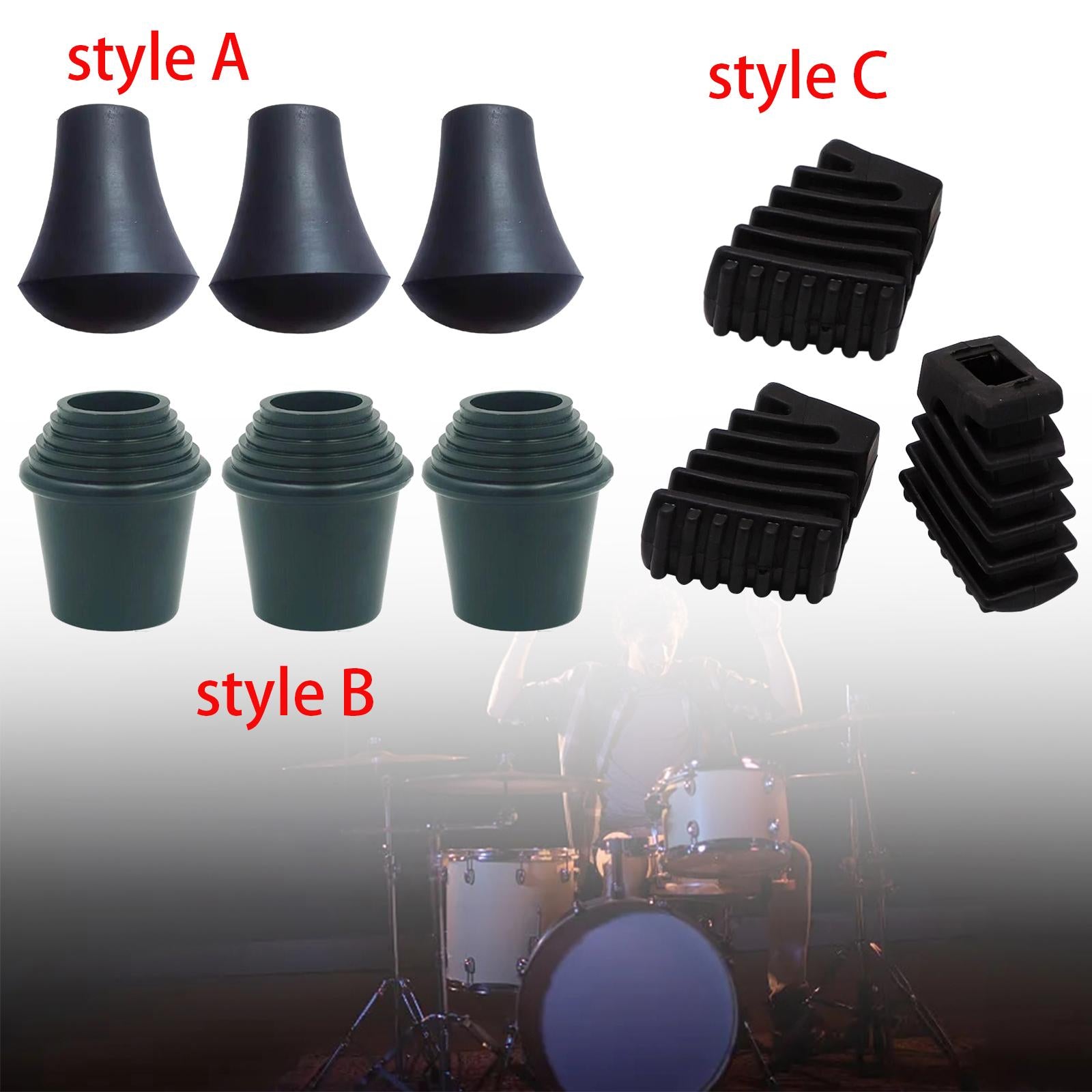 3 Pieces Drum Feet Durable Bass Drum Leg Feet Musical Instrument Accessories style A