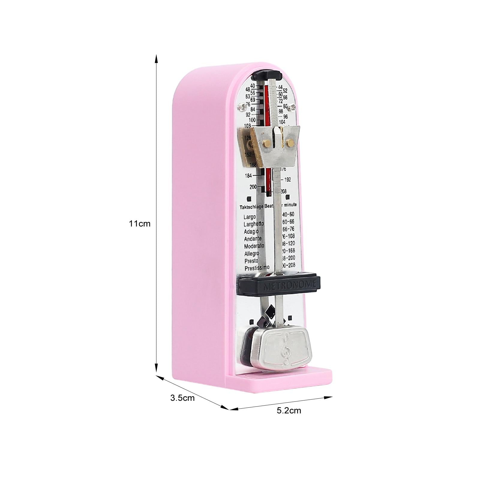 Mechanical Metronome Universal Metronome for Guitar Ukulele Music Instrument Pink