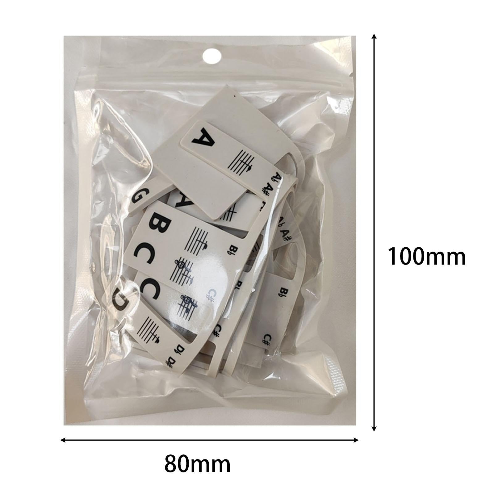 2xPiano Sticker for Beginner Reusable for Piano Room Practicing Taking Lessons black