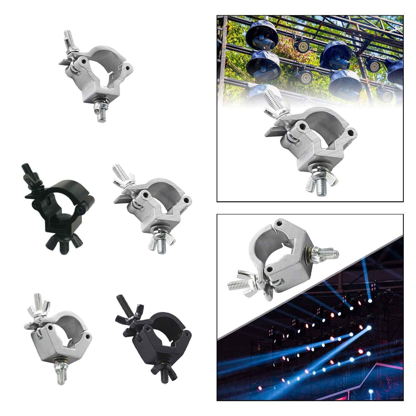 Stage Light Clamp Aluminum DJ Light Clamp for Lights LED Stage Lighting Argent 24 to 26mm
