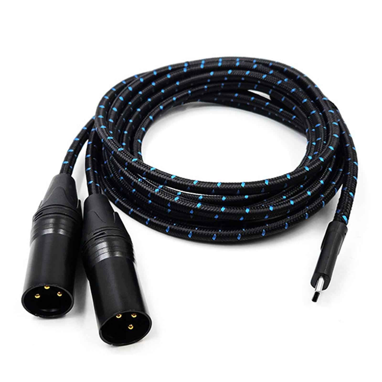 Type C to 2 XLR 3 Pin Type C to XLR Male Male to Male USB C to 2 XLR Male 50cm