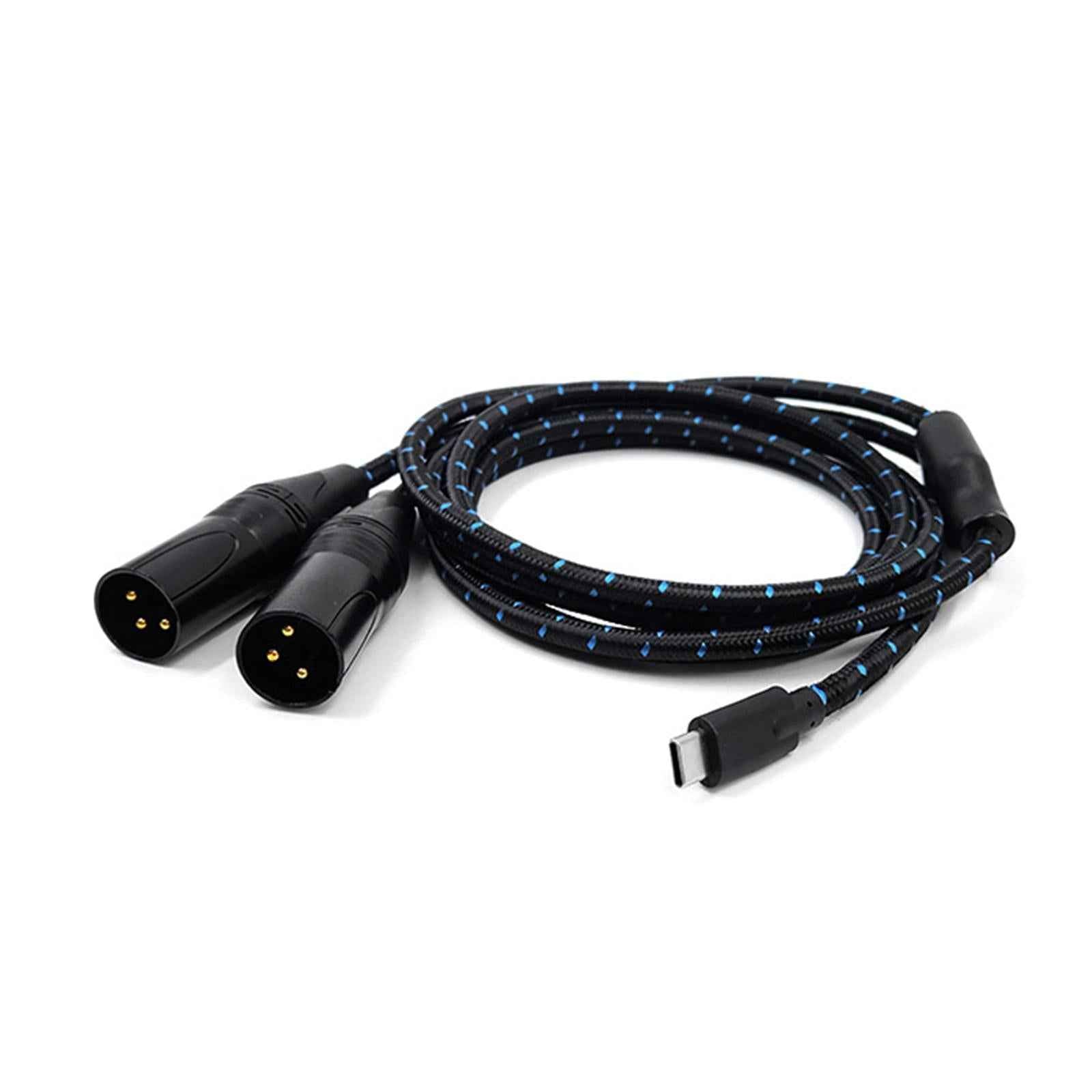 Type C to 2 XLR 3 Pin Type C to XLR Male Male to Male USB C to 2 XLR Male 50cm