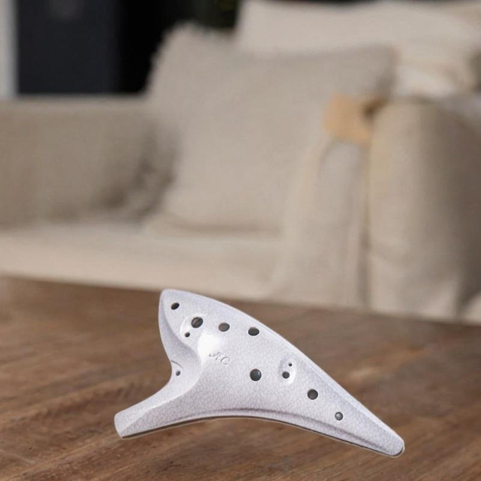 12 Hole Ocarina Accessories with Storage Bag for Girls Beginners Adults white