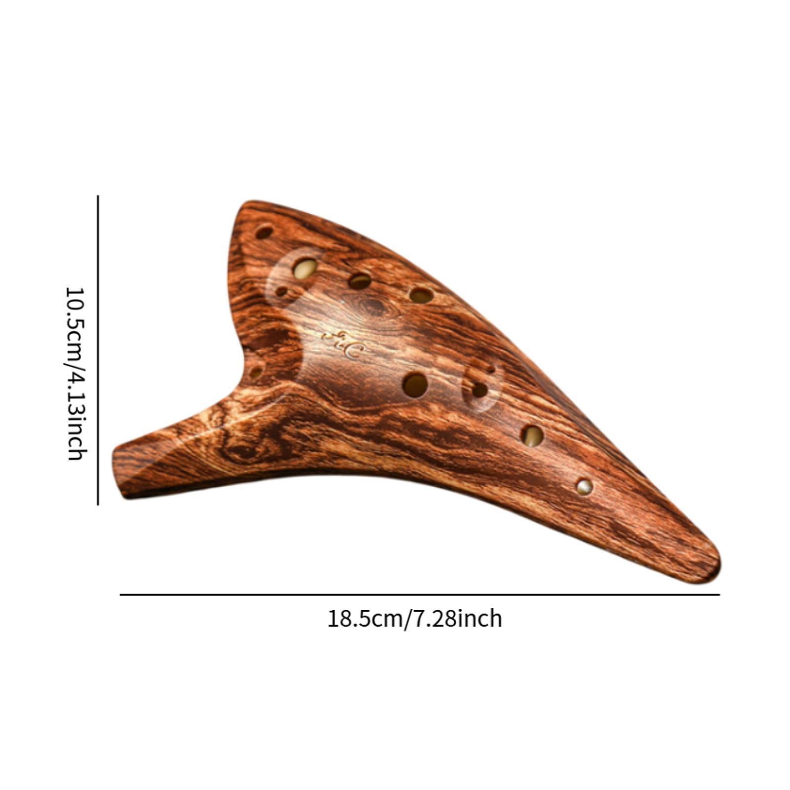 12 Hole Ocarina Accessories with Storage Bag for Girls Beginners Adults brown