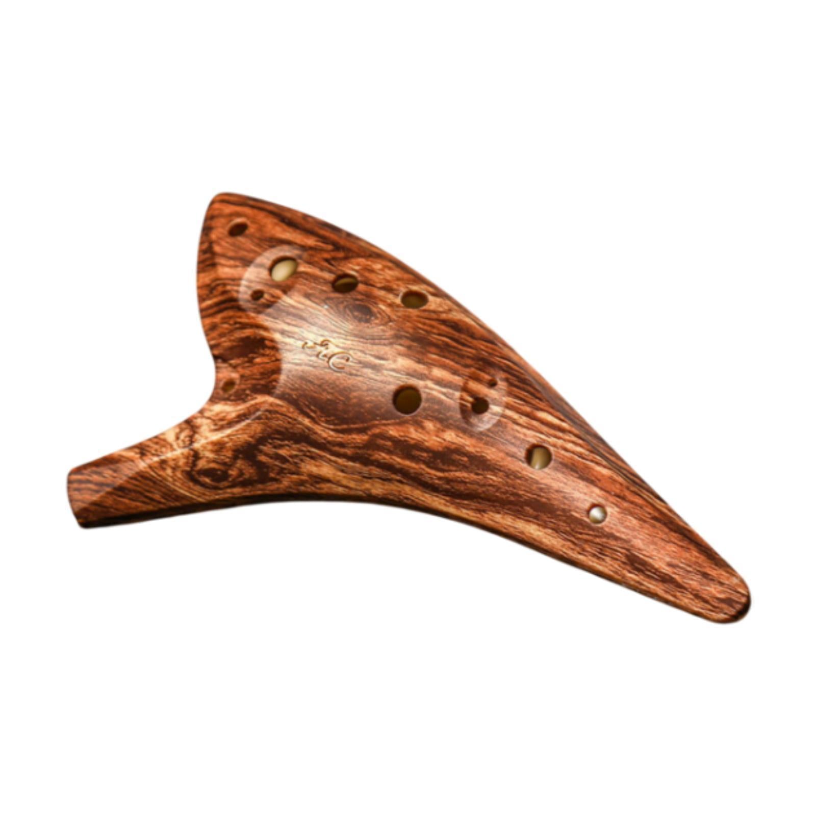 12 Hole Ocarina Accessories with Storage Bag for Girls Beginners Adults brown