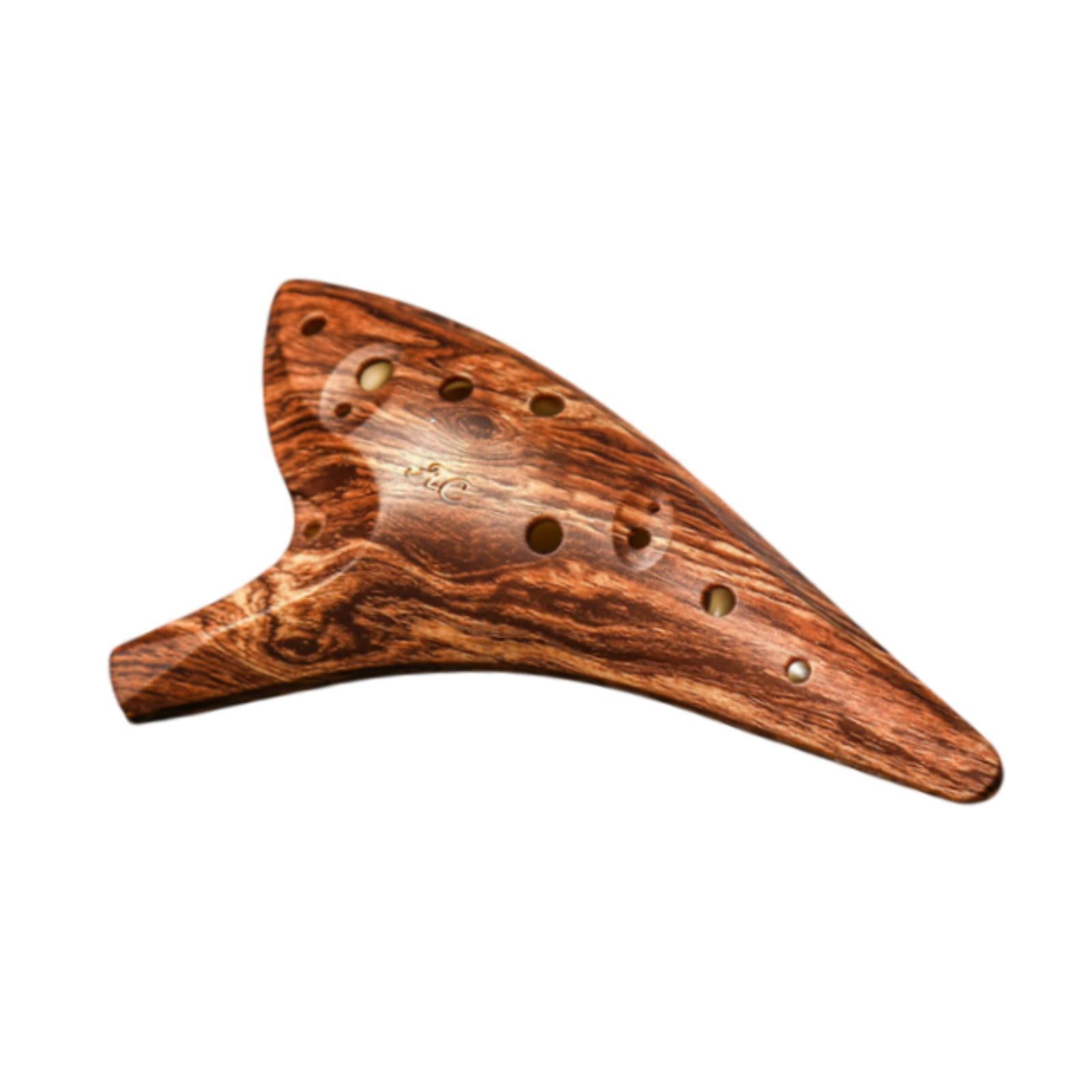 12 Hole Ocarina Accessories with Storage Bag for Girls Beginners Adults brown