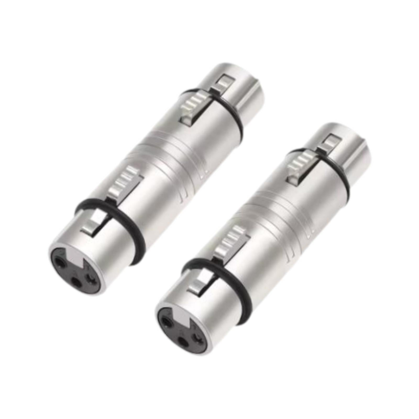 2 Pieces XLR Adapters XLR Female to Female for Entertainment DJ Party Studio