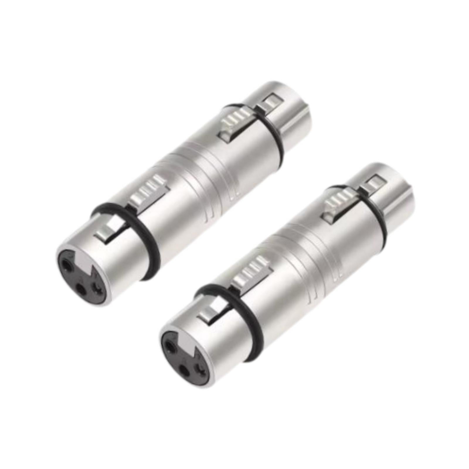 2 Pieces XLR Adapters XLR Female to Female for Entertainment DJ Party Studio