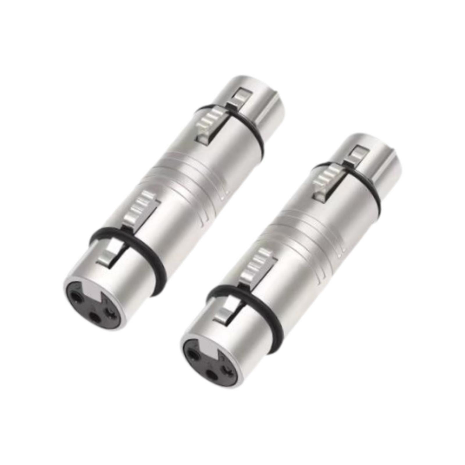 2 Pieces XLR Adapters XLR Female to Female for Entertainment DJ Party Studio