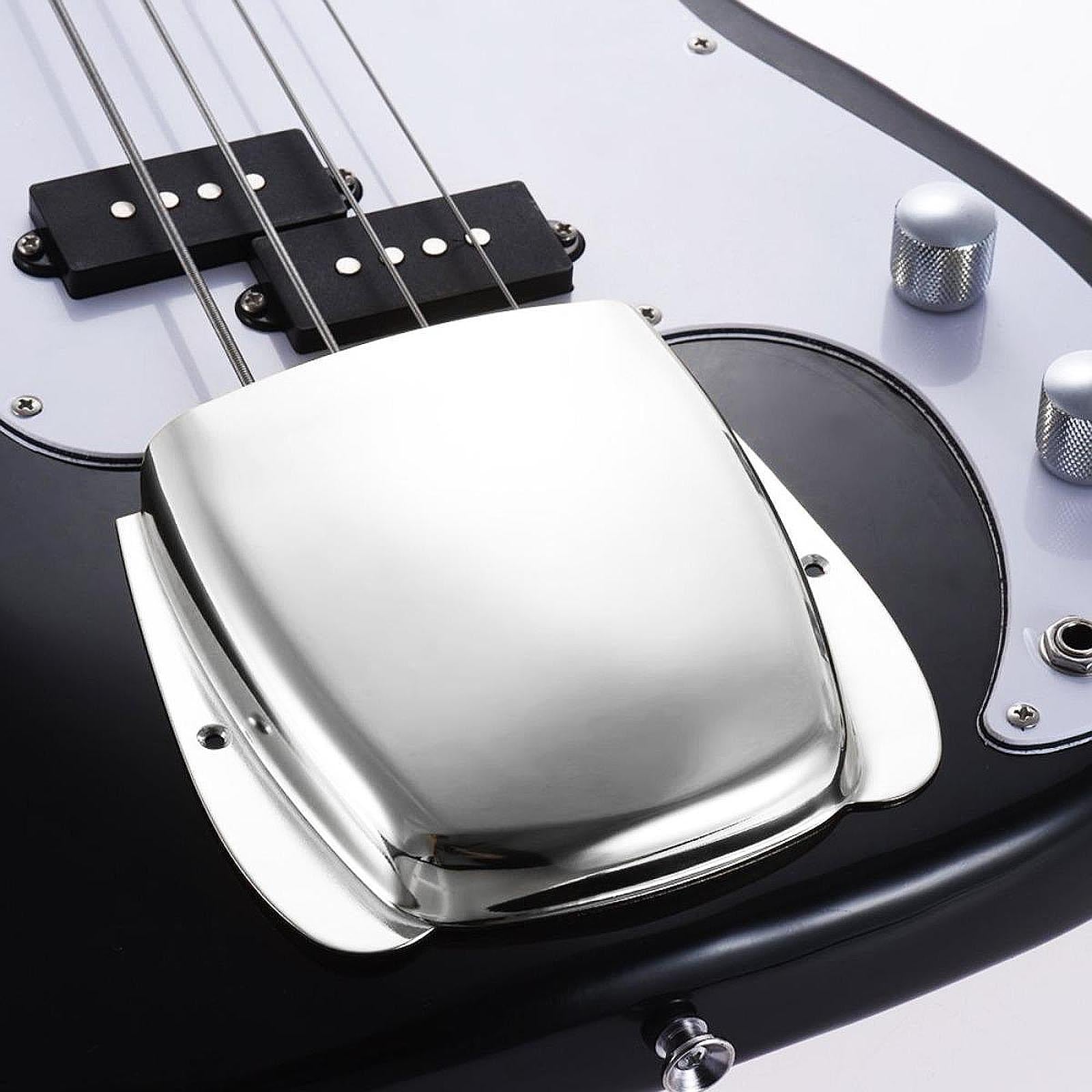 Bass Bridge Cover Stringed Musical Instrument Accessory Shell Aluminum Alloy Argent