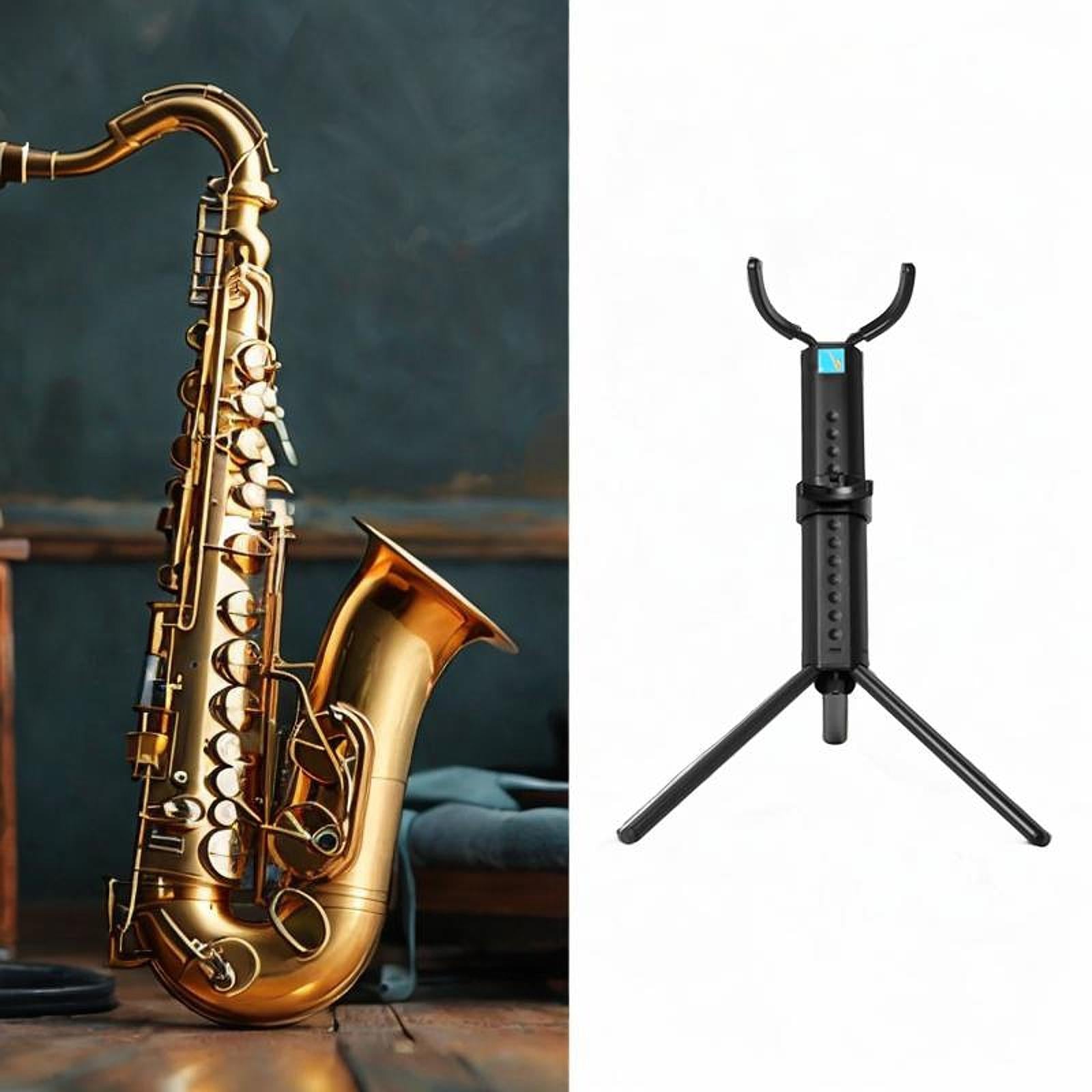 Alto Tenor Sax Stand Triangle Base Professional Holder Rack Saxophone Holder for Tenor Saxophone