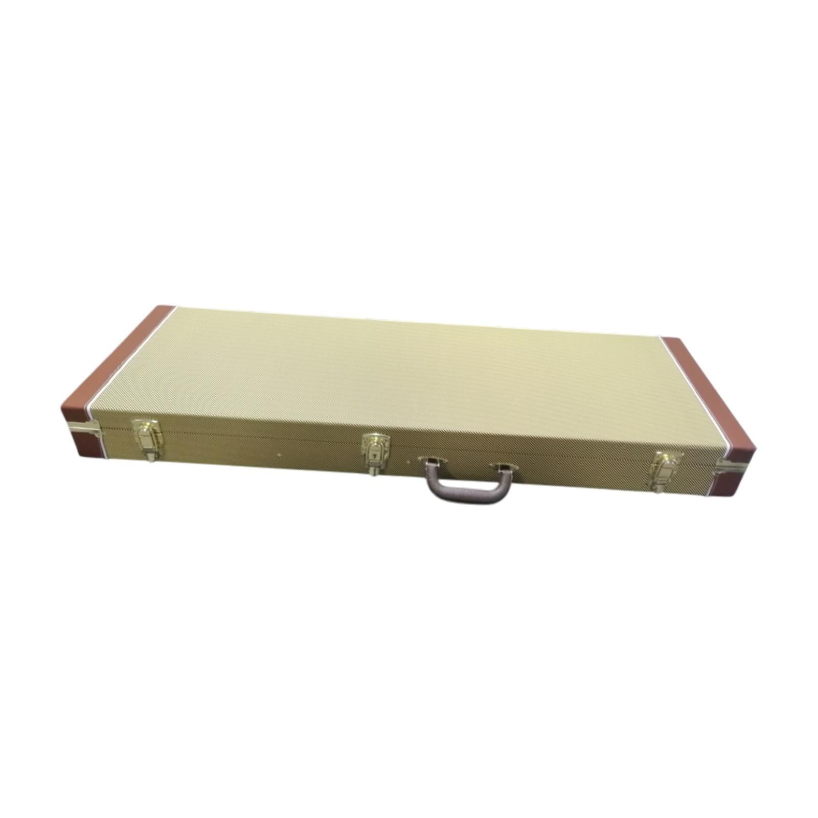 Electric Bass Case Protective with Handle Hardshell for Electric Bass Guitar Red Lining