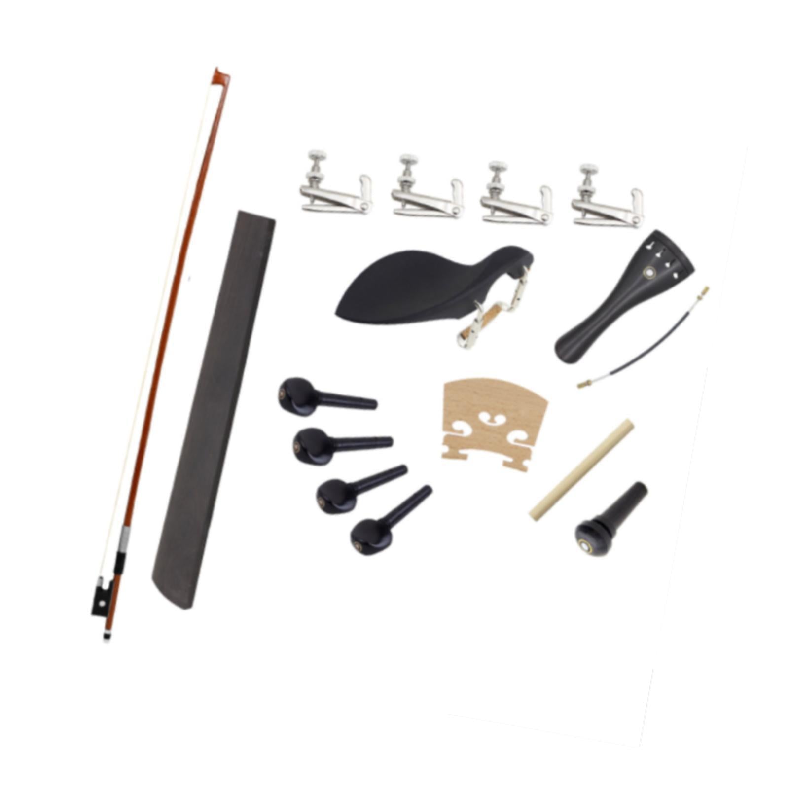 Violin Accessories Kit Bow Sound Post Endpin Sturdy Professional Fingerboard Style B