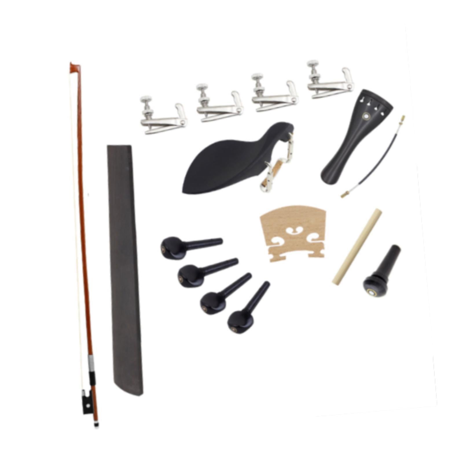 Violin Accessories Kit Bow Sound Post Endpin Sturdy Professional Fingerboard Style D