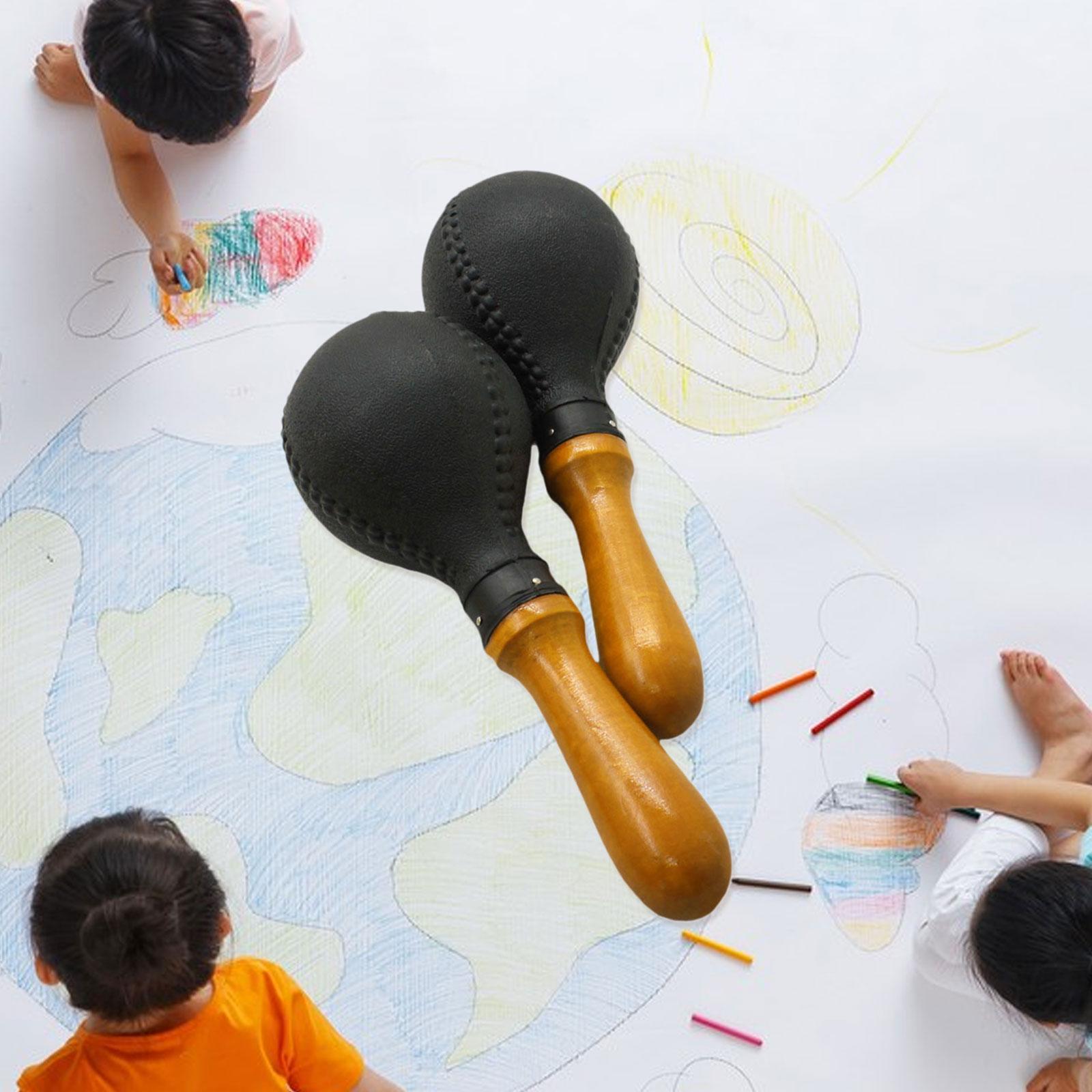 2 Pieces Maracas Professional Hand Percussion Rattles for Band Concert Party