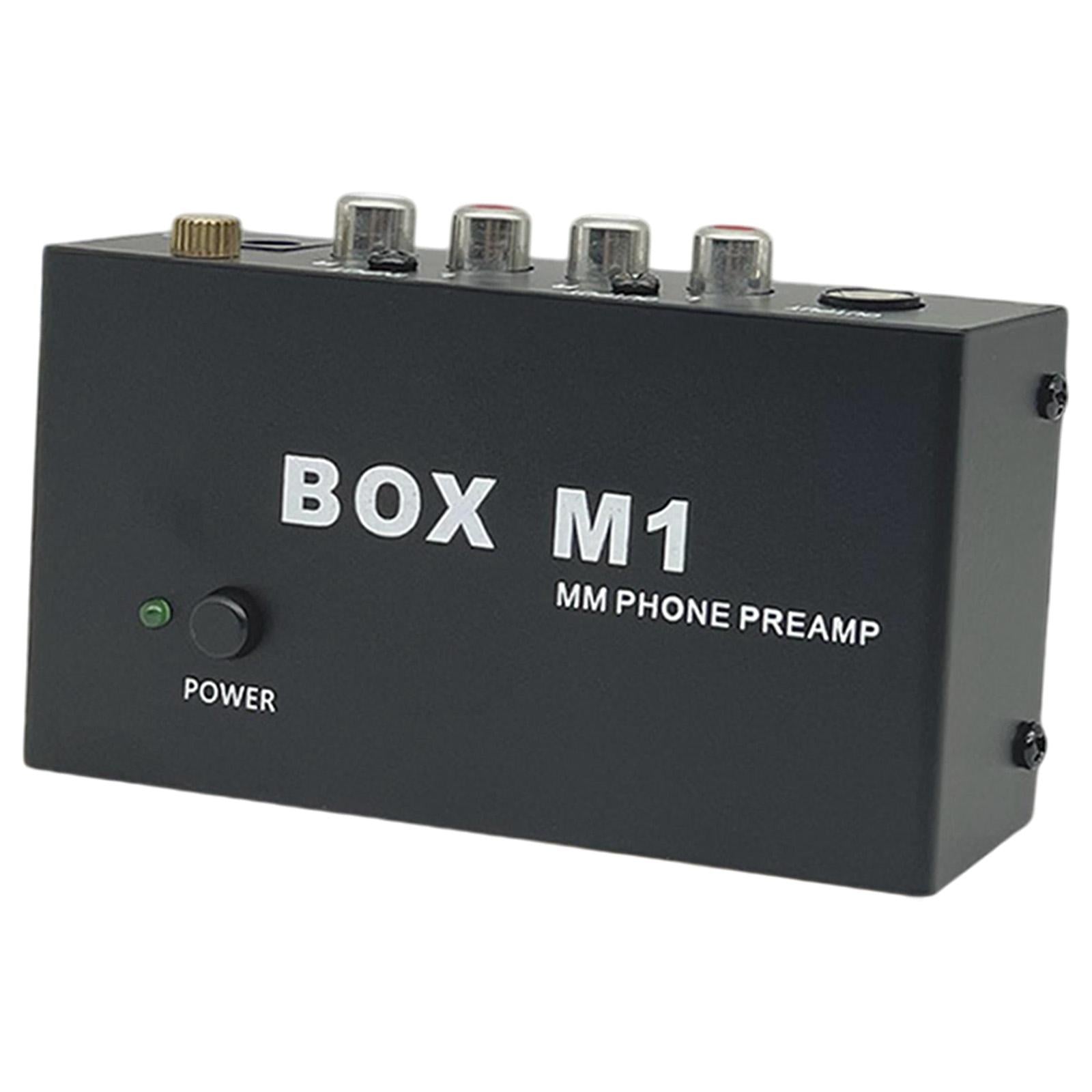 Box M1 Phono Preamplifier RCA Output Modern for Stereos Turntables DJ Mixers