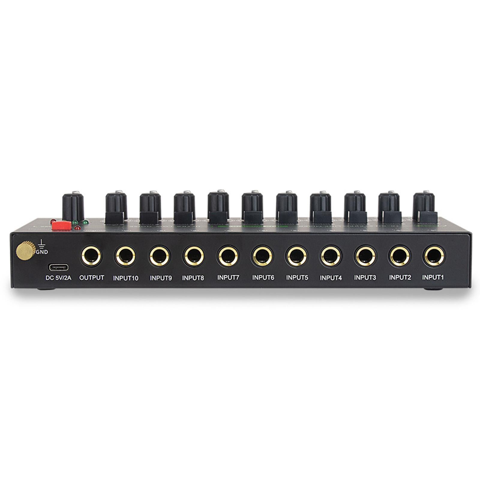 Audio Mixer 10 Channel Dynamic Sound Mixing Console for Podcast Computer Car