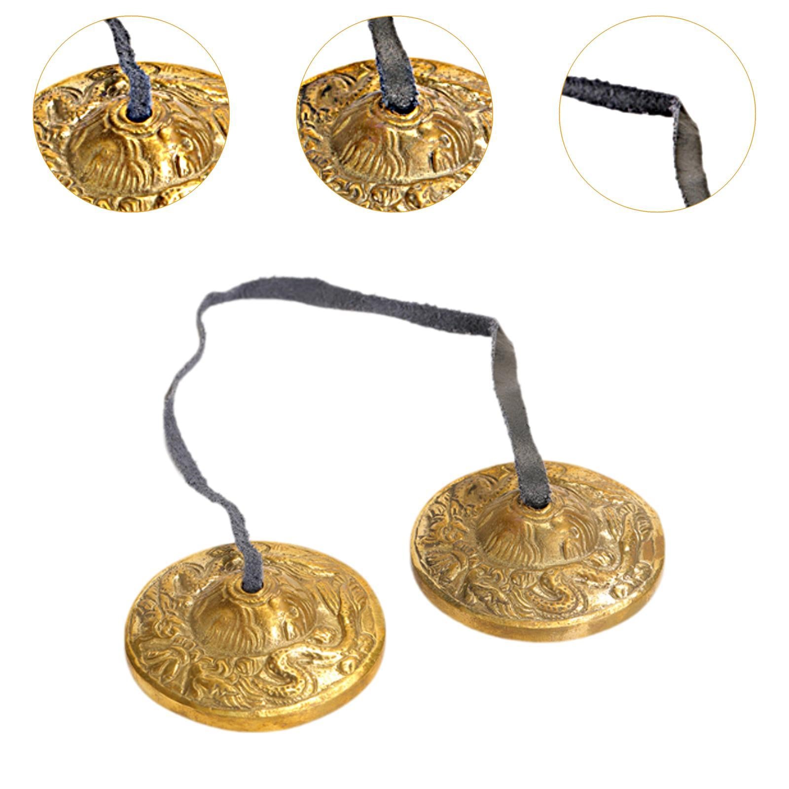 Tibetan Tingsha Cymbals 6.5cm Diameter Easy to Play Tibetan Meditation Bells C