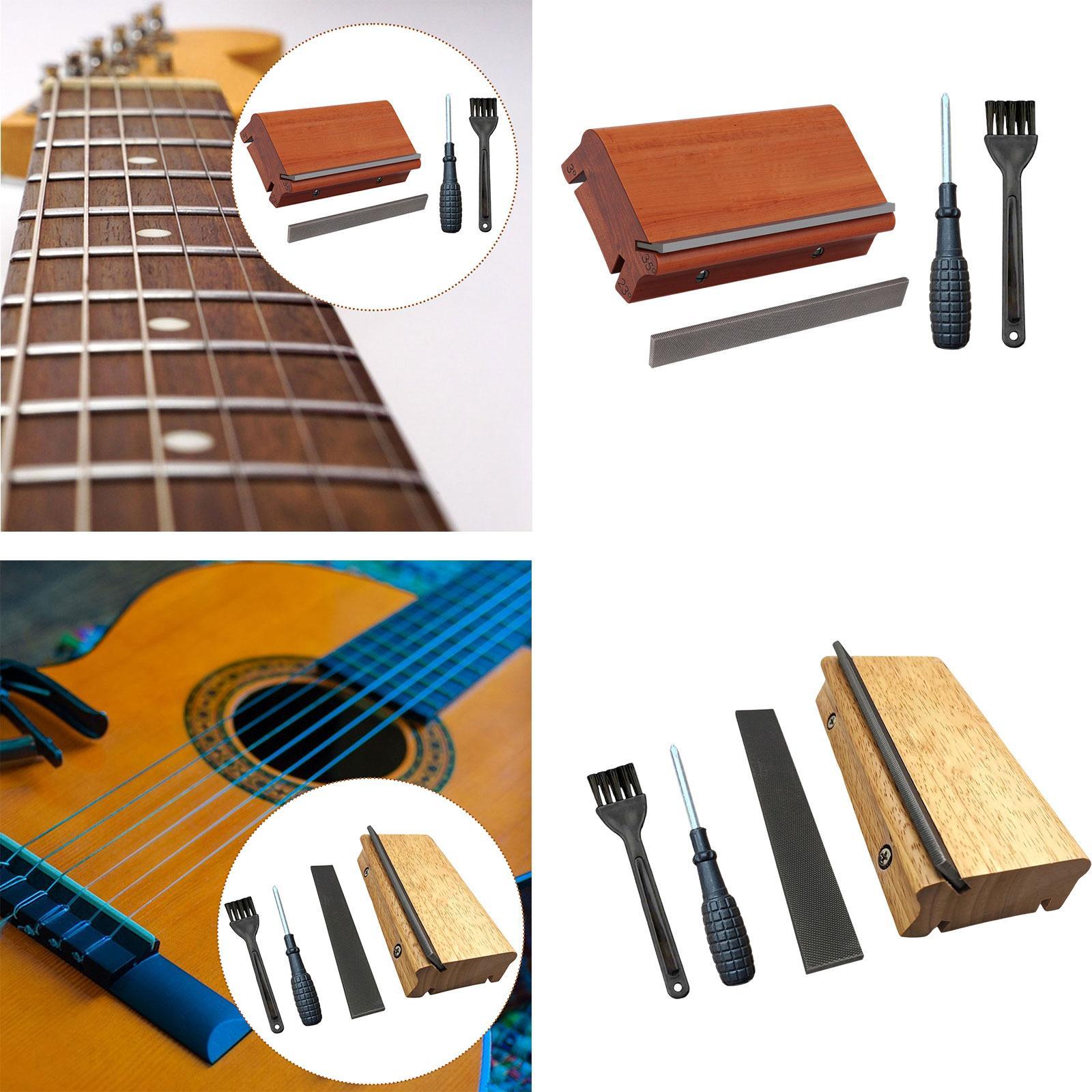 3 23 35° Guitar Fret End Beveling File for Edge Profiling Rounding Deburring Brown
