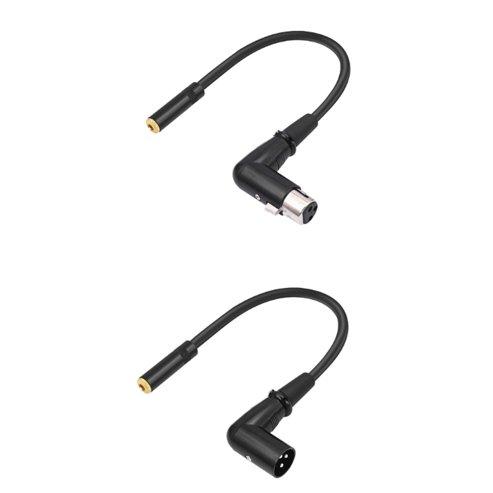 XLR to 3.5mm Adapter Cable Compact for Mixers Audio Player Power Amplifier 3.5 F to XLR Female