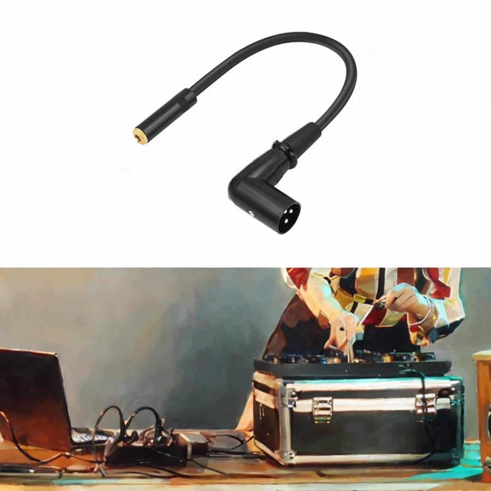 XLR to 3.5mm Adapter Cable Compact for Mixers Audio Player Power Amplifier 3.5 TRS to XLR Male