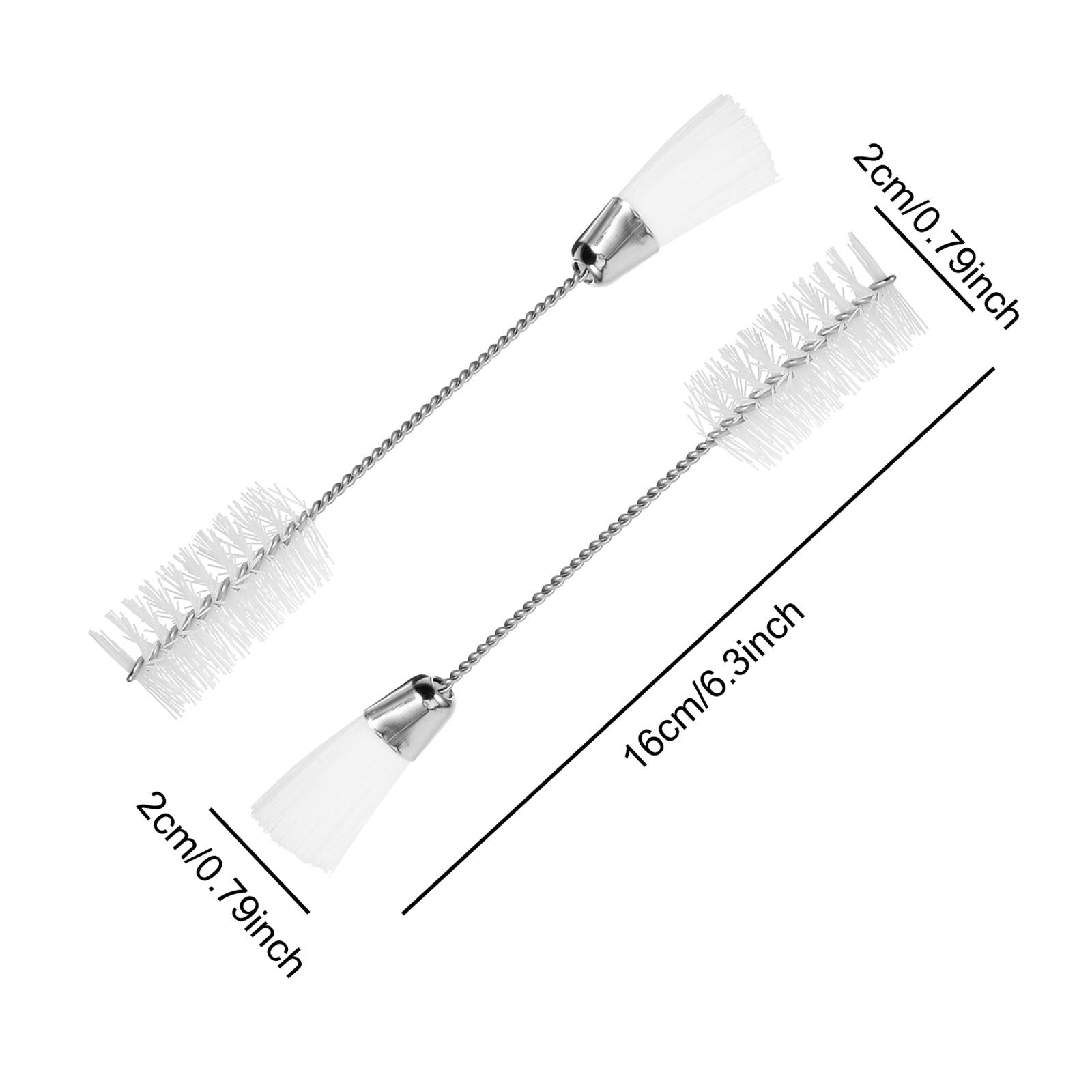 2x Sewing Machine Cleaning Brushes 2 Ends for Flute Hard Reach Place Trumpet