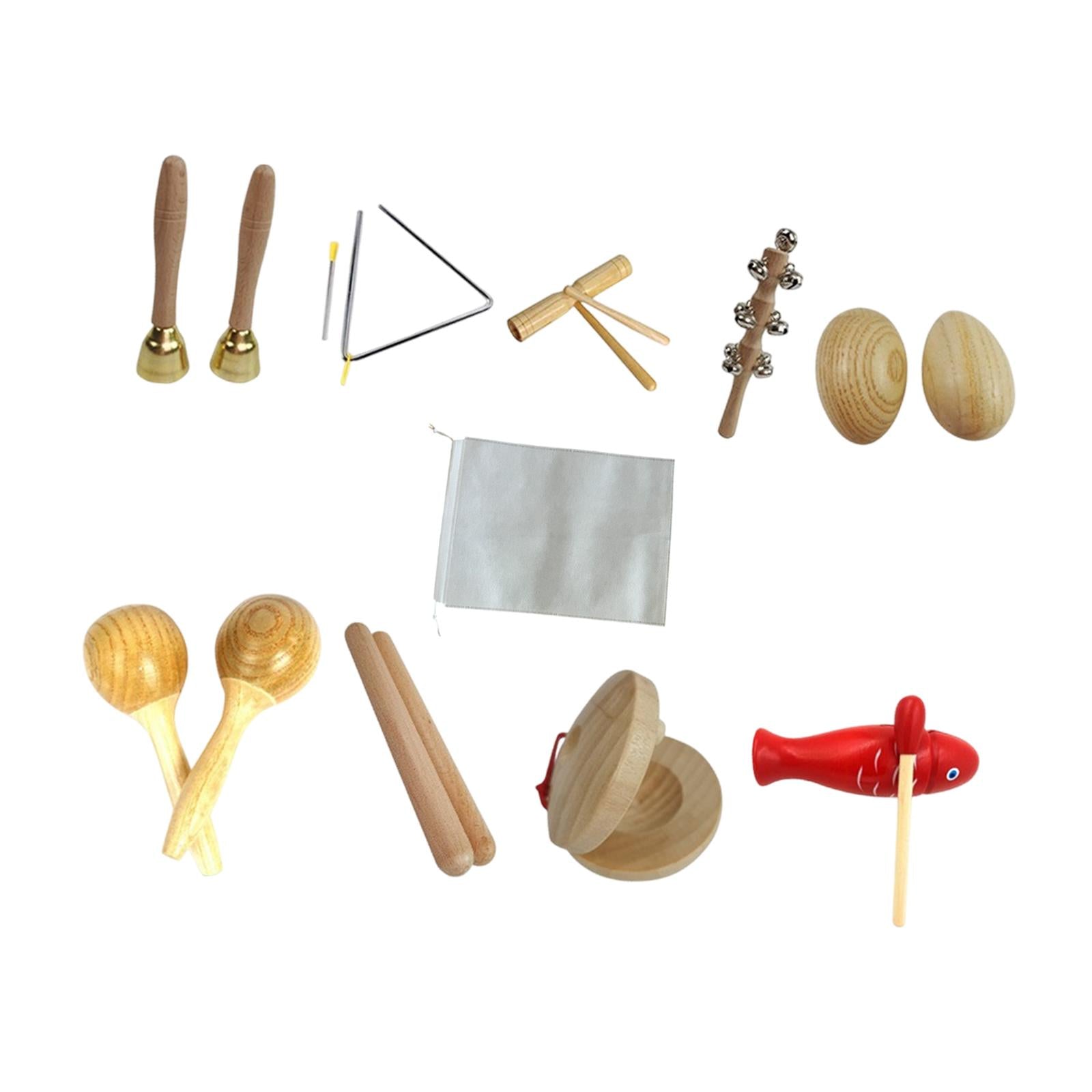 9 Pieces Kids Musical Instruments Set Development Toy Percussion Instruments