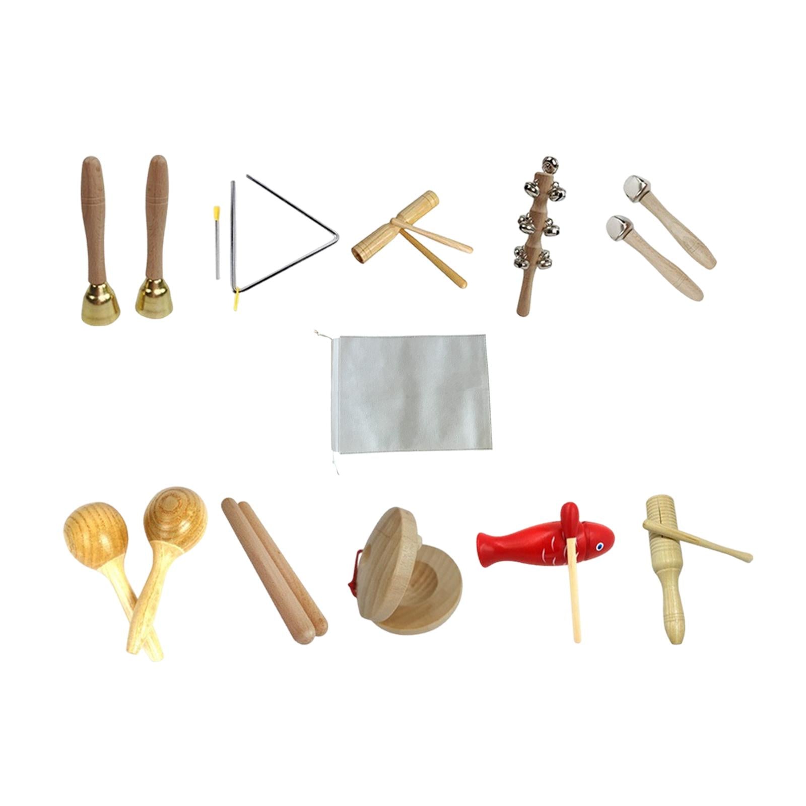 10Pcs Kids Musical Instruments Set Teaching Aids Development Toy Educational