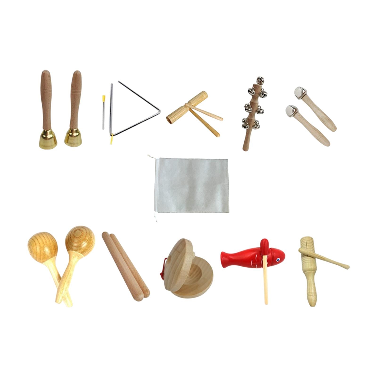 10Pcs Kids Musical Instruments Set Teaching Aids Development Toy Educational