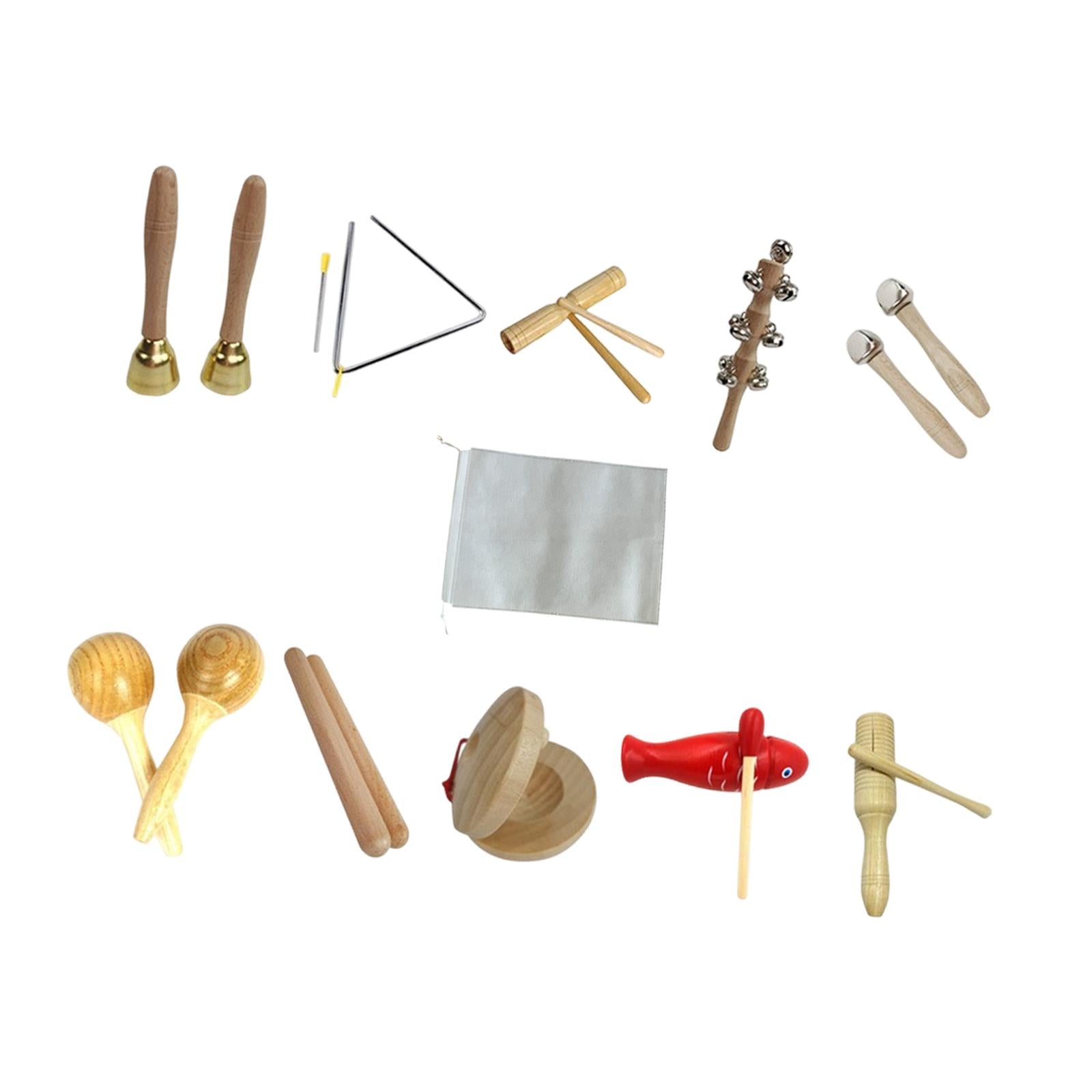 10Pcs Kids Musical Instruments Set Teaching Aids Development Toy Educational