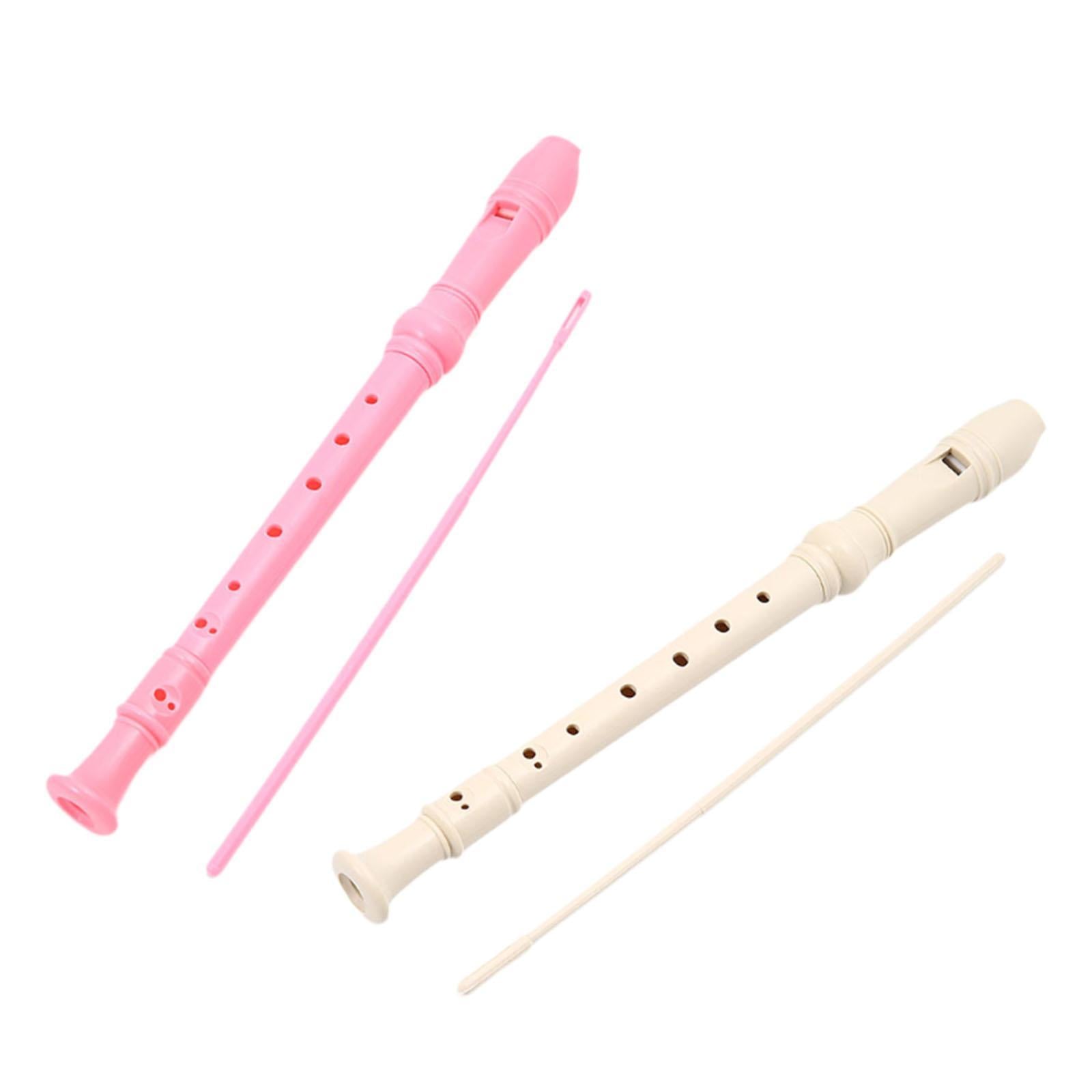 8 Hole Soprano Recorder Compact Gift Flute for Beginners Amateurs pink
