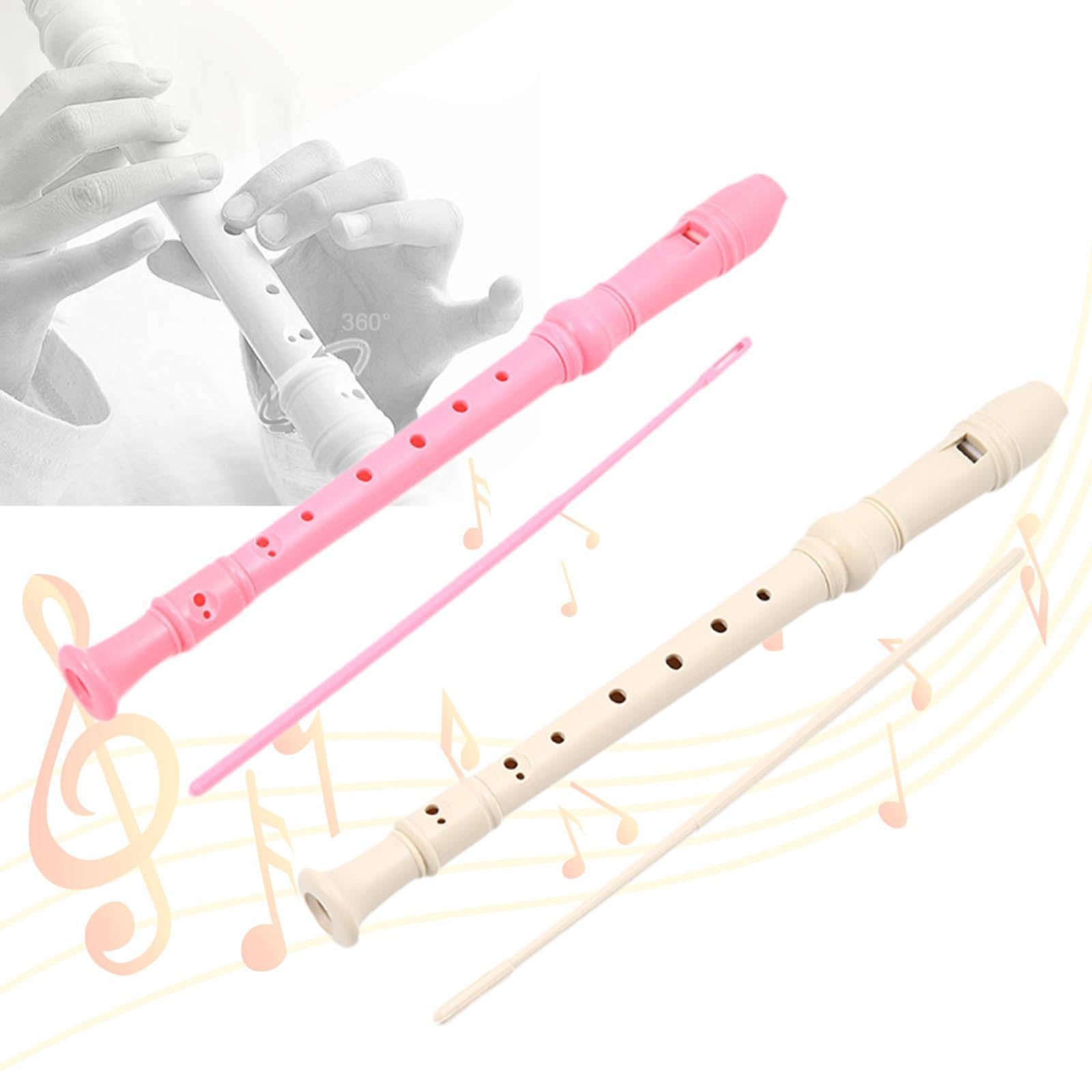8 Hole Soprano Recorder Compact Gift Flute for Beginners Amateurs pink