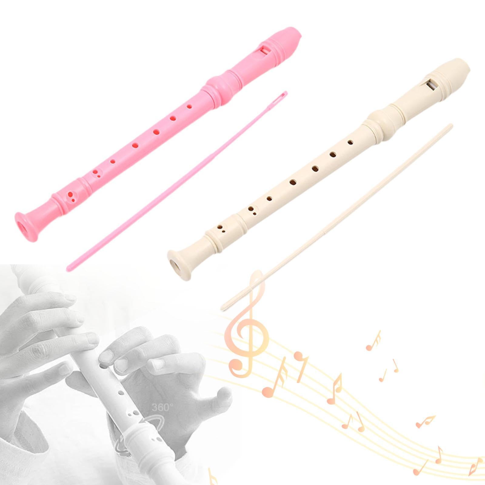 8 Hole Soprano Recorder Compact Gift Flute for Beginners Amateurs pink