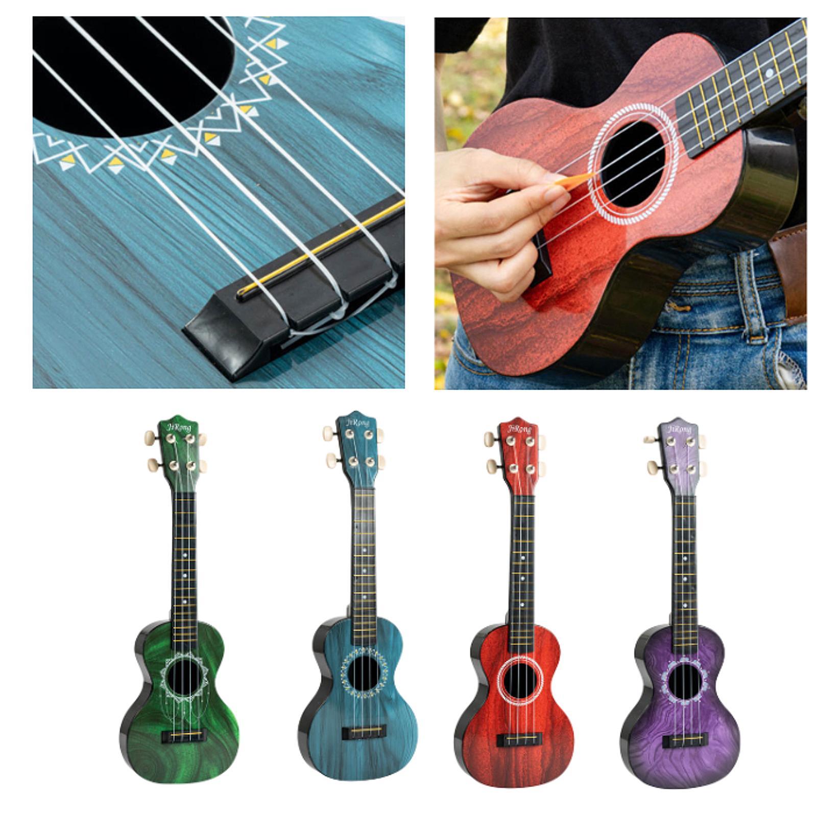 Ukulele Toy Four String Guitar Portable Small Guitar for Aged 3+ Girls Child Green