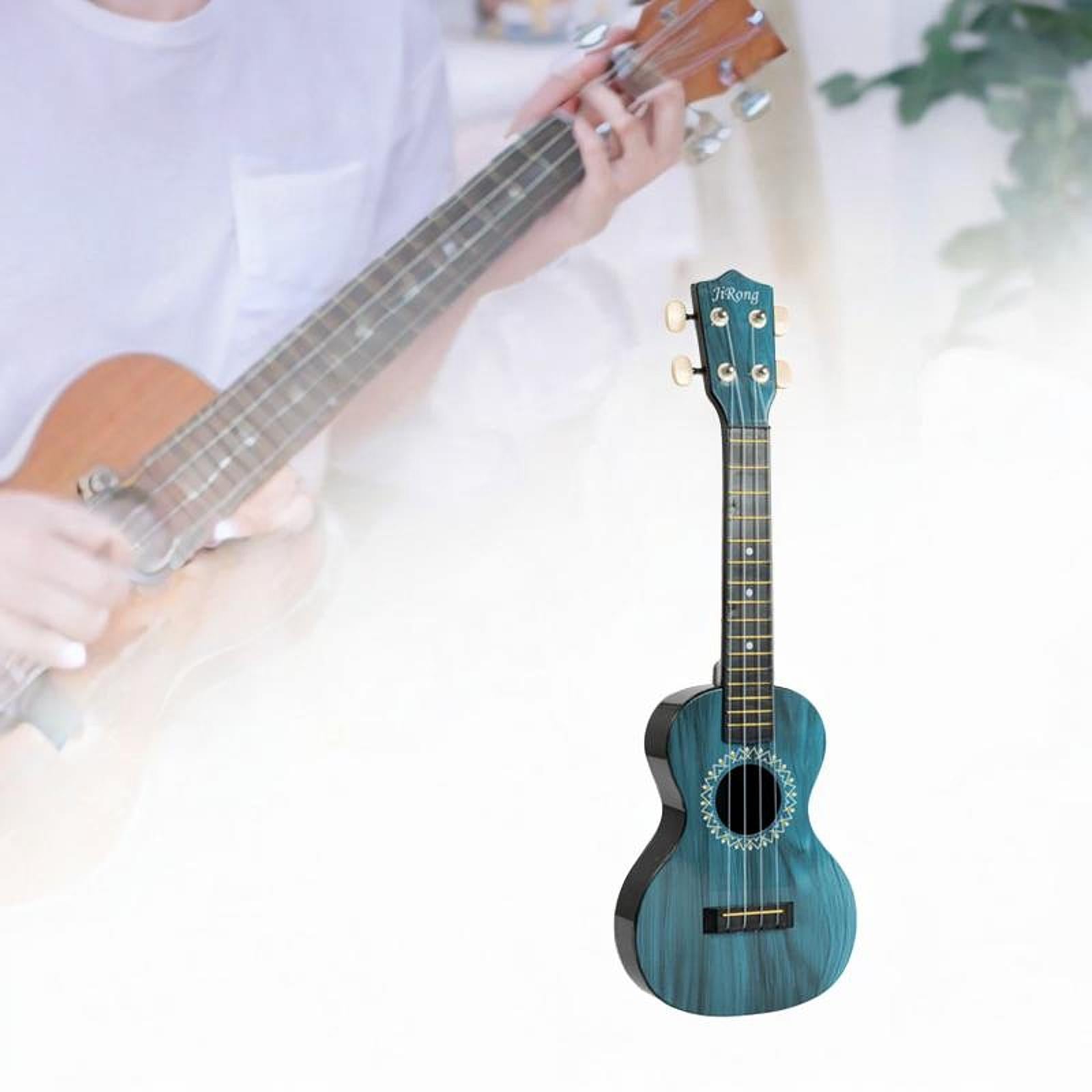Ukulele Toy Four String Guitar Portable Small Guitar for Aged 3+ Girls Child Blue