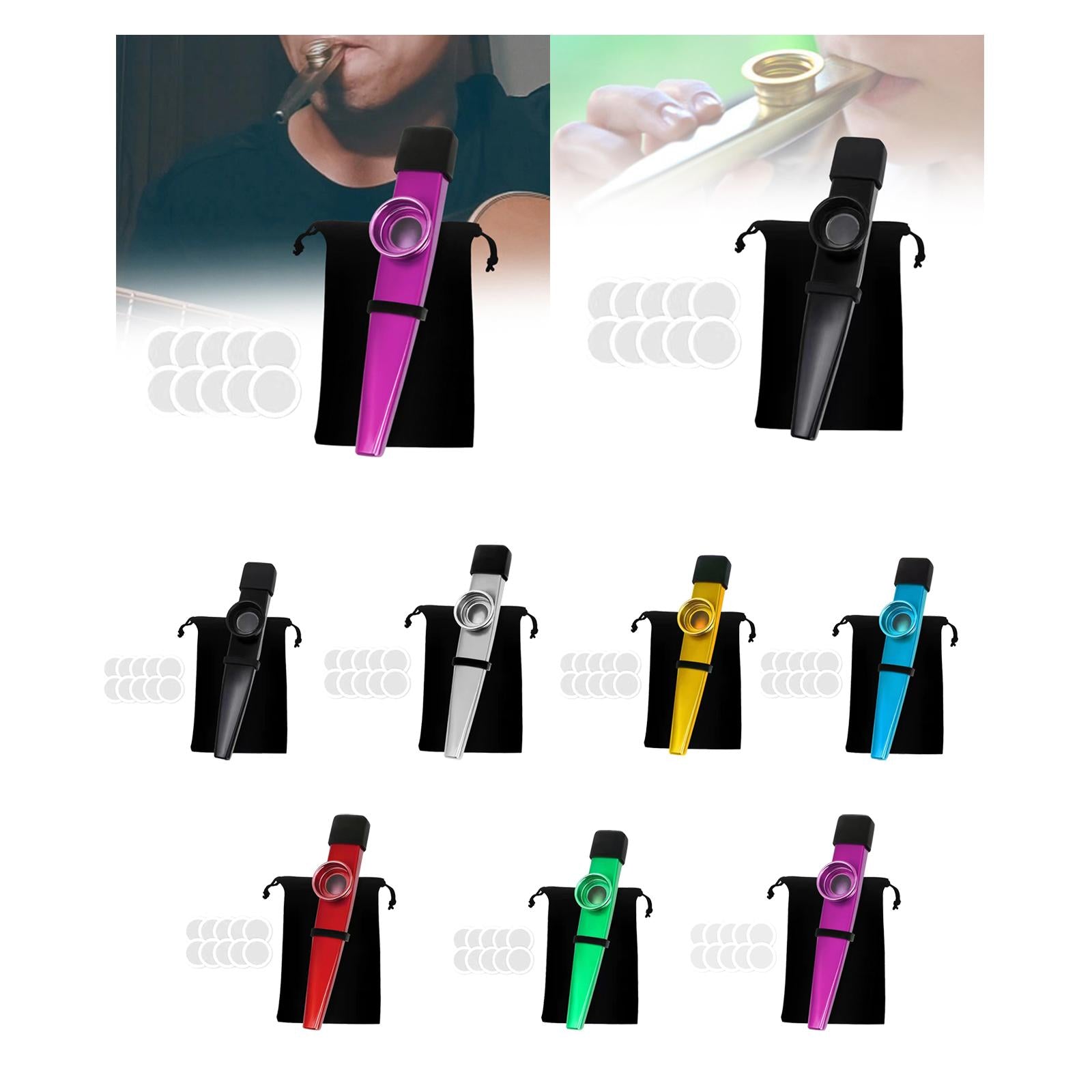 Kazoo Good Companion Party Favors Mouth Flute for Kids Music Lovers Beginner Black