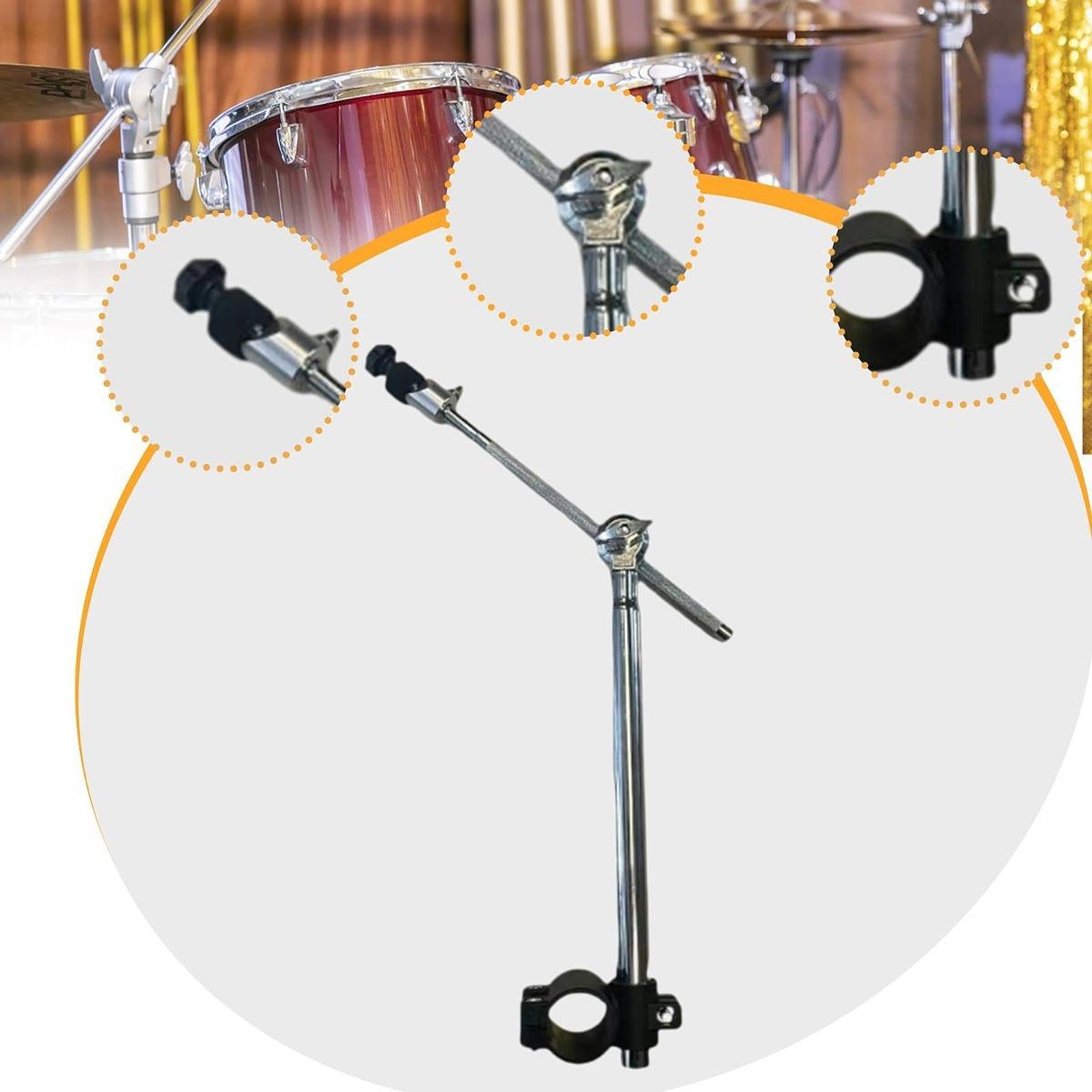 Cymbal Arm Adjustable Height and Angle Heavy Duty Bracket Drum Set Accessory