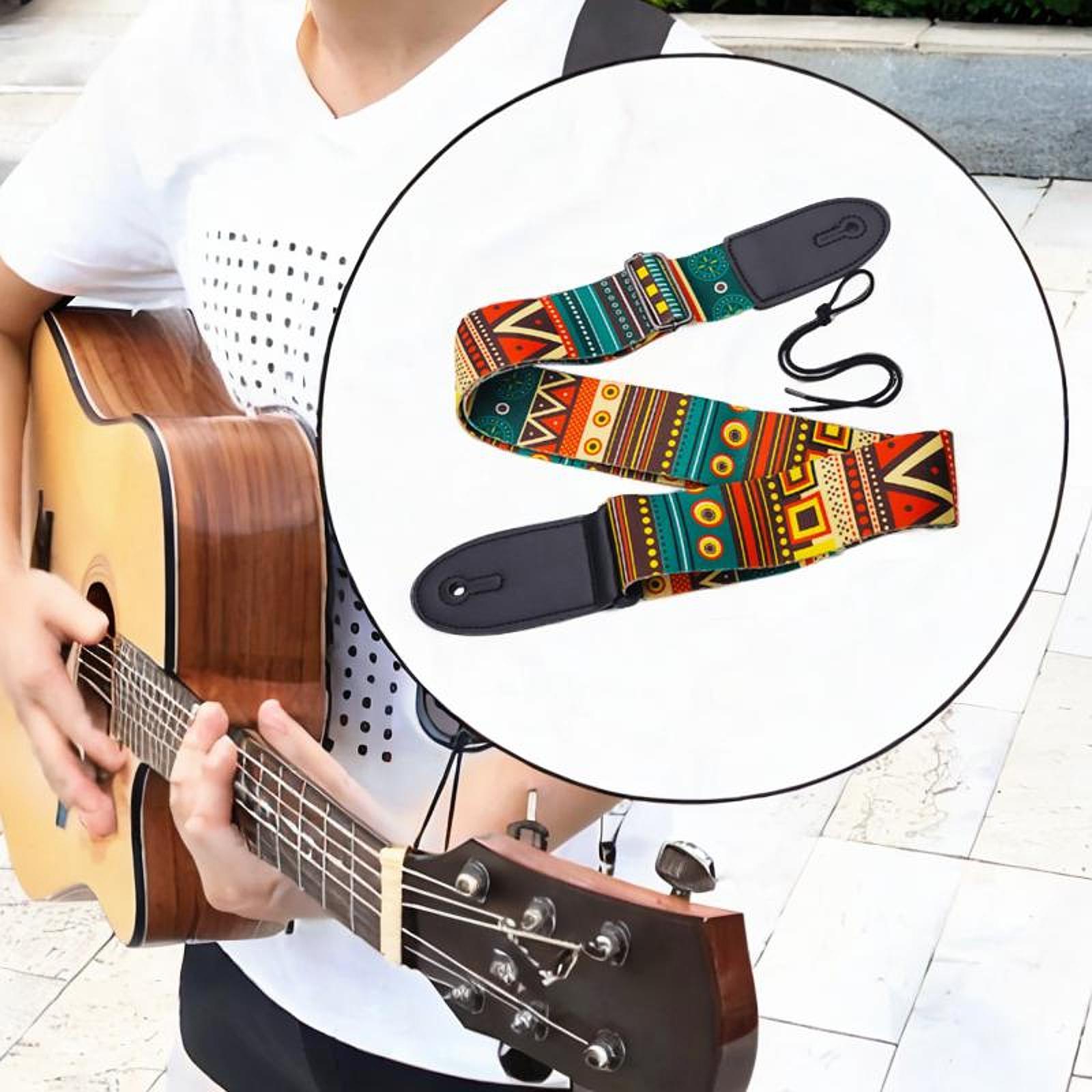 Guitar Strap Adjustable Shoulder Strap for Electric Guitars Acoustic Guitars Multicolor
