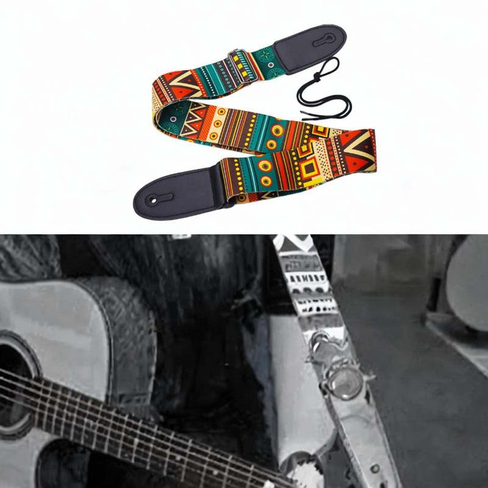 Guitar Strap Adjustable Shoulder Strap for Electric Guitars Acoustic Guitars Multicolor