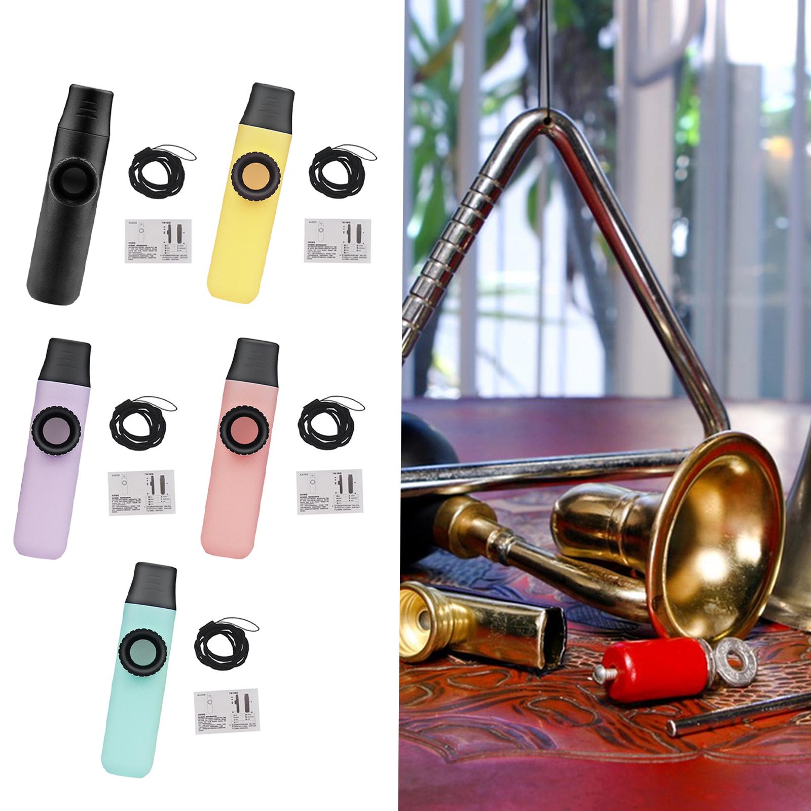 Kazoo Flute Easy to Play Musical Instrument for Music Lovers Beginner Adults black