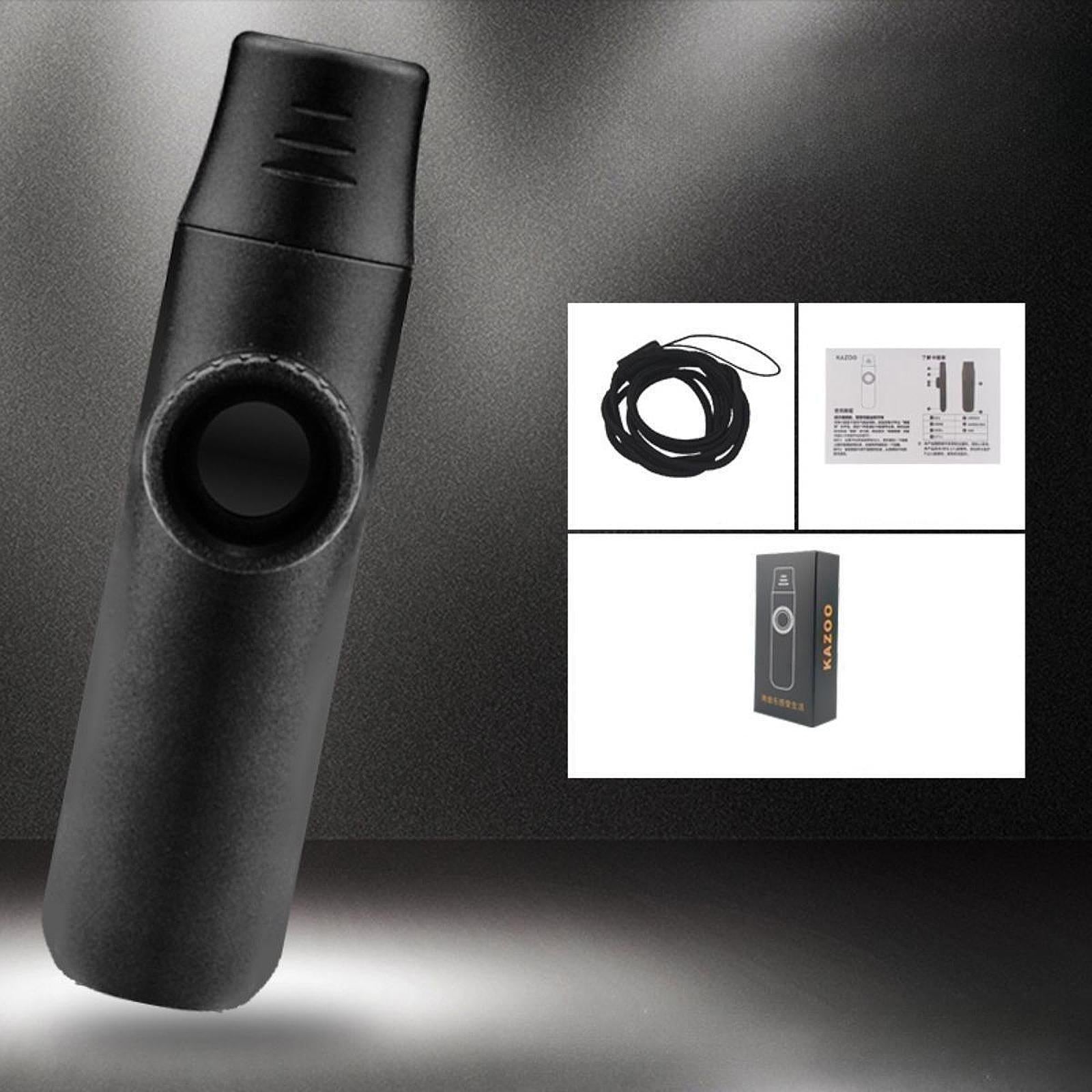 Kazoo Flute Easy to Play Musical Instrument for Music Lovers Beginner Adults black