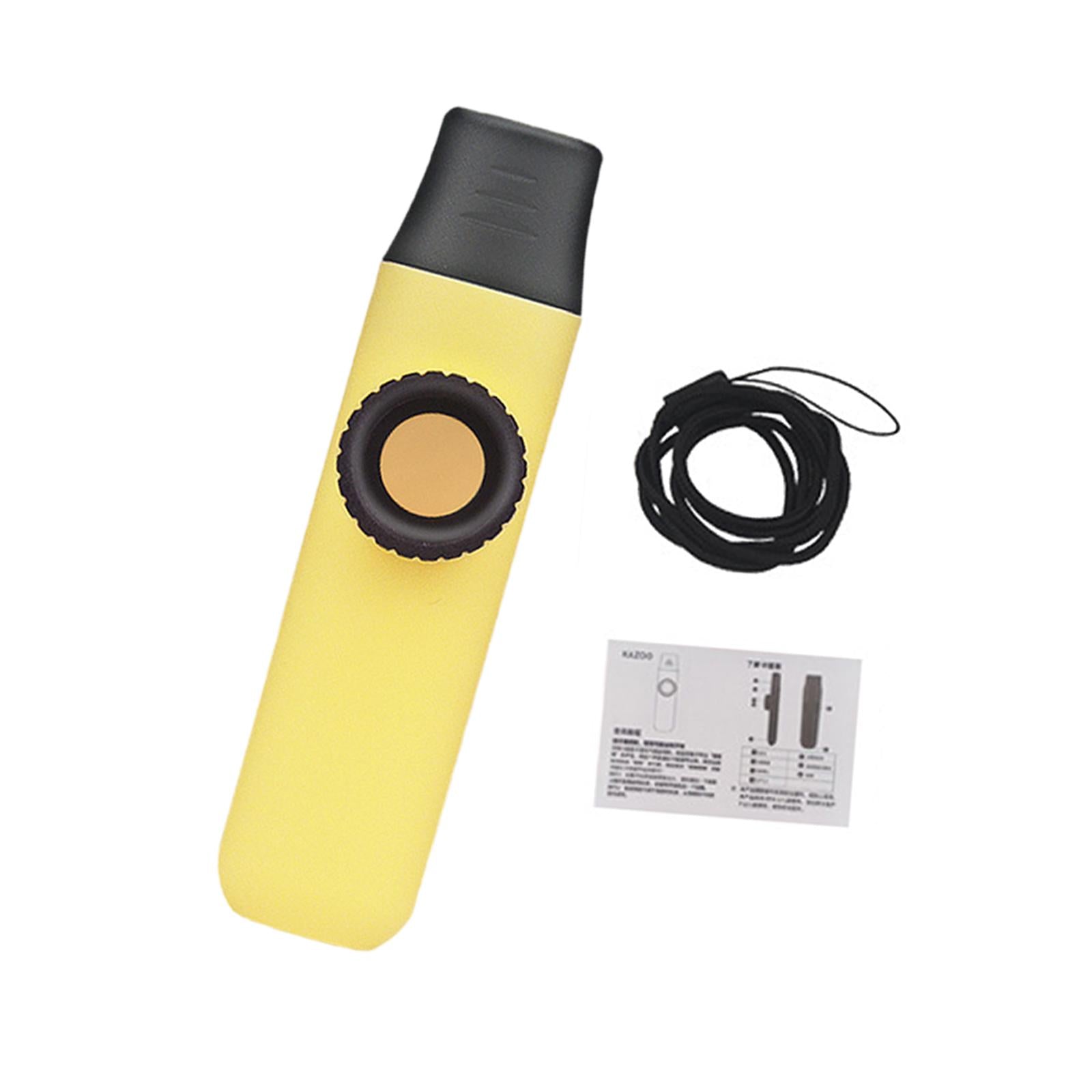 Kazoo Flute Easy to Play Musical Instrument for Music Lovers Beginner Adults yellow